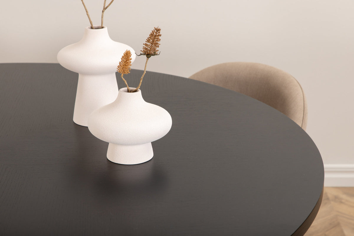 Esszimmerset Copenhagen + Velvet ⌀140cm/4St. in Beige, Schwarz präsentiert im Onlineshop von KAQTU Design AG. Esszimmerset ist von Venture Home