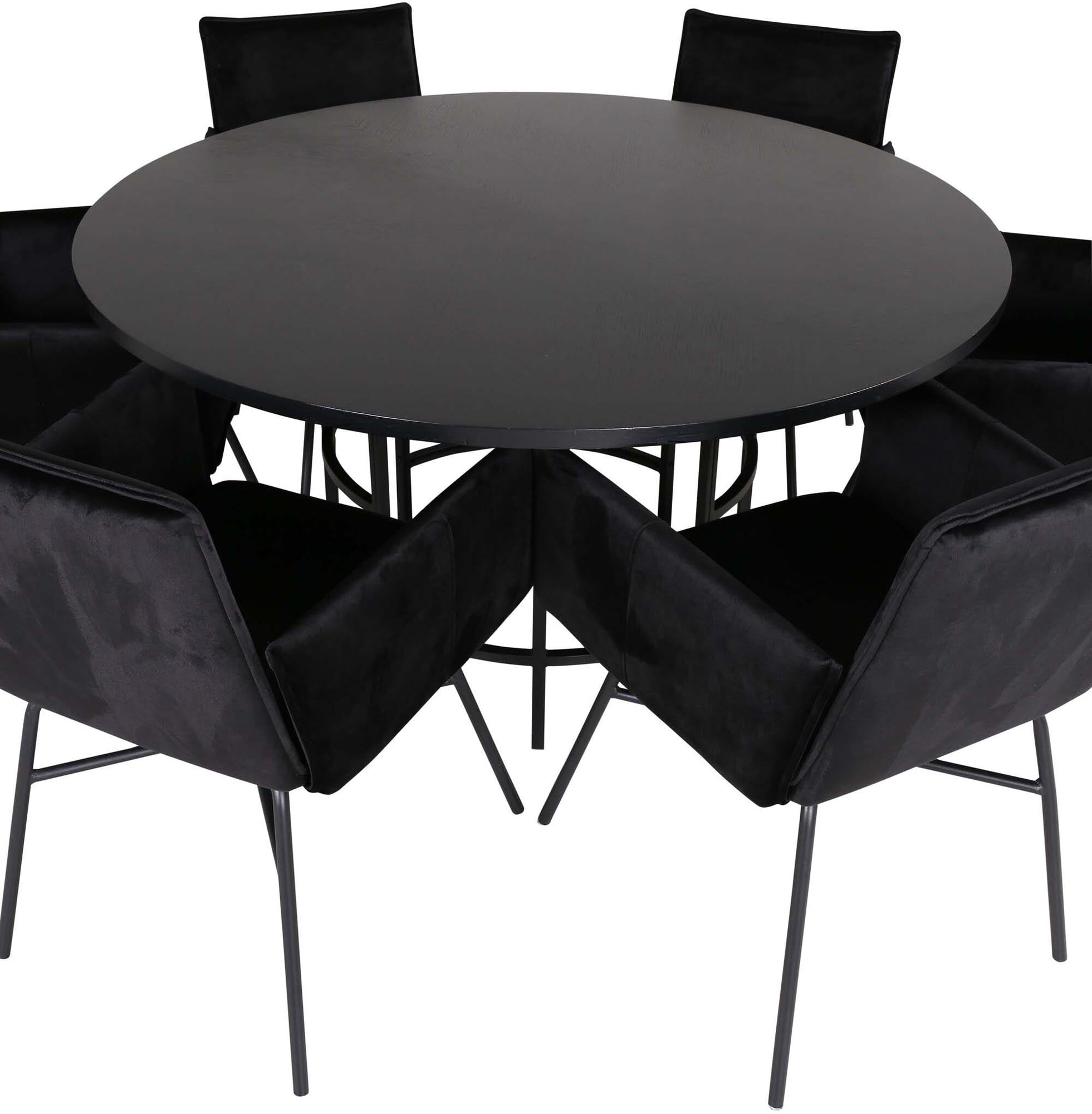 Esszimmerset Copenhagen + Petra: Eleganter Esstisch und komfortable Stühle für stilvolle Essmomente. Ideal für jeden Anlass!