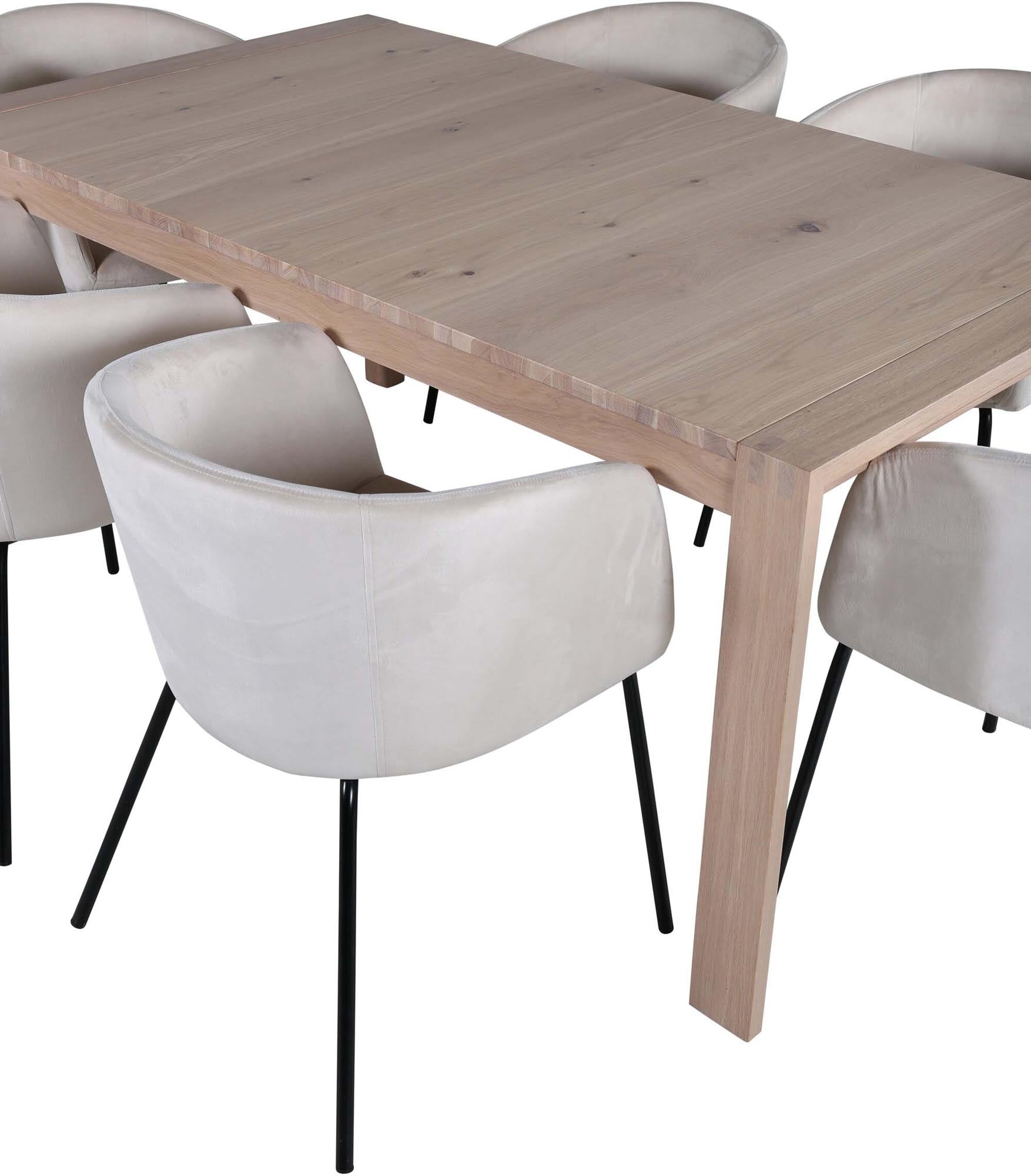 Venture Home Esszimmerset: Ausziehbarer Tisch & 6 Stühle, 170cm.