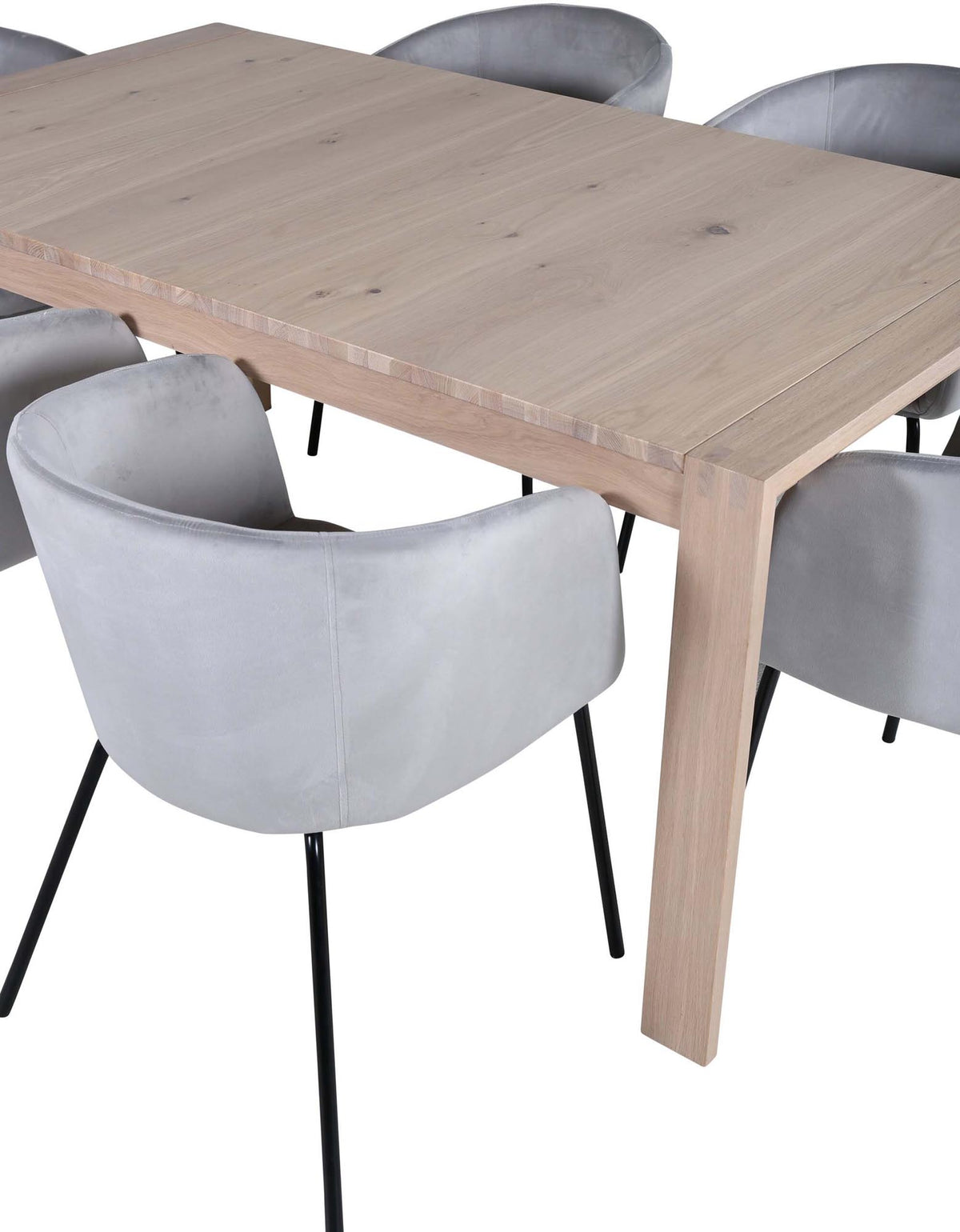 Slider Esszimmerset ausziehbar + Berit 170cm/6St. in Schwarzgrau präsentiert im Onlineshop von KAQTU Design AG. Esszimmerset ist von Venture Home
