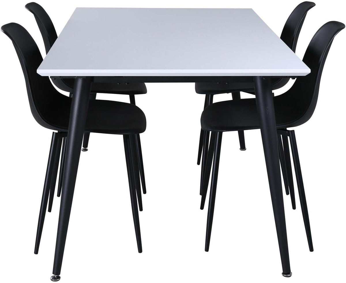 Jimmy Esszimmerset + Polar 150cm/4St. in Schwarz präsentiert im Onlineshop von KAQTU Design AG. Esszimmerset ist von Venture Home