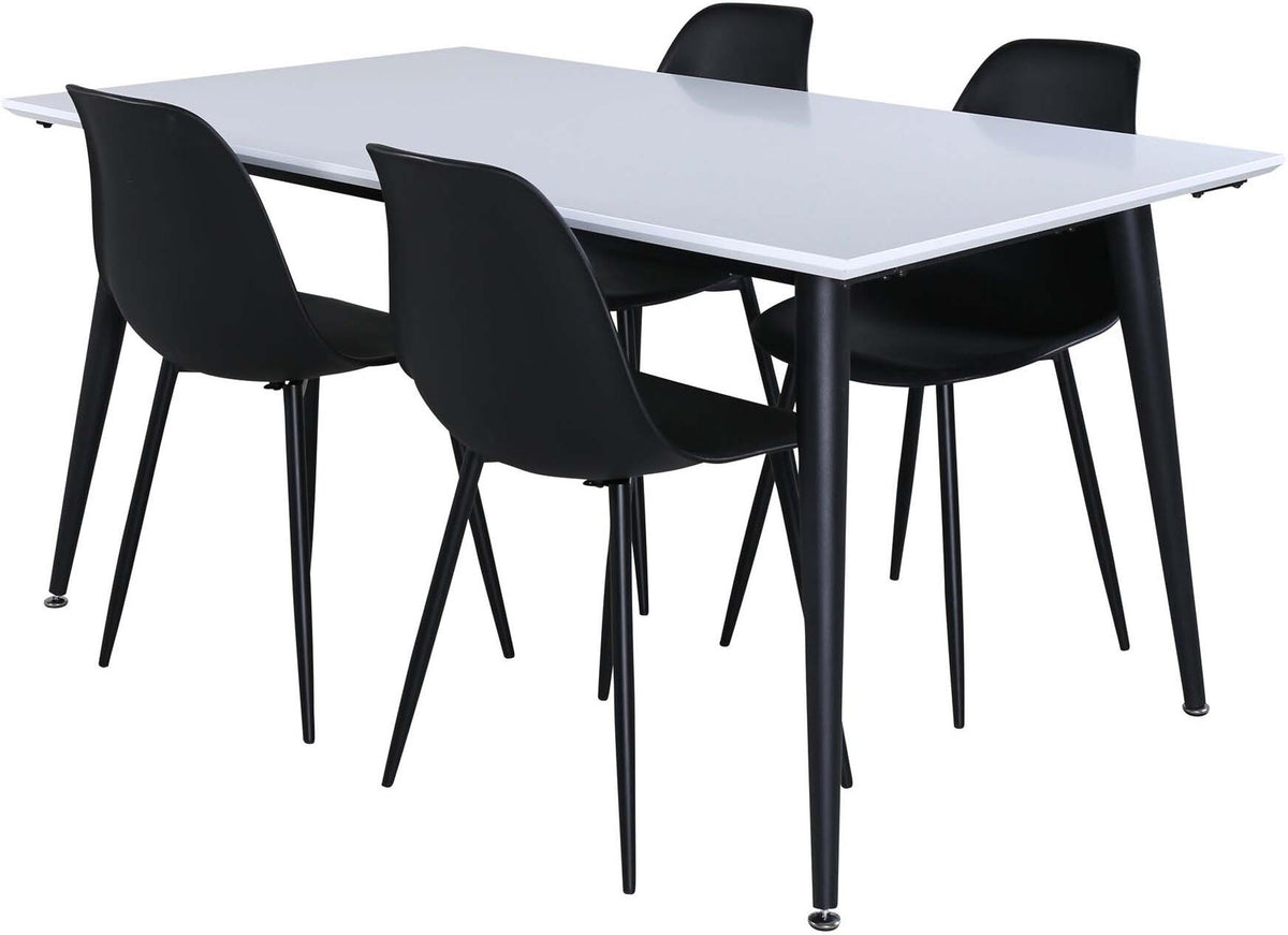 Jimmy Esszimmerset + Polar 150cm/4St. in Schwarz präsentiert im Onlineshop von KAQTU Design AG. Esszimmerset ist von Venture Home