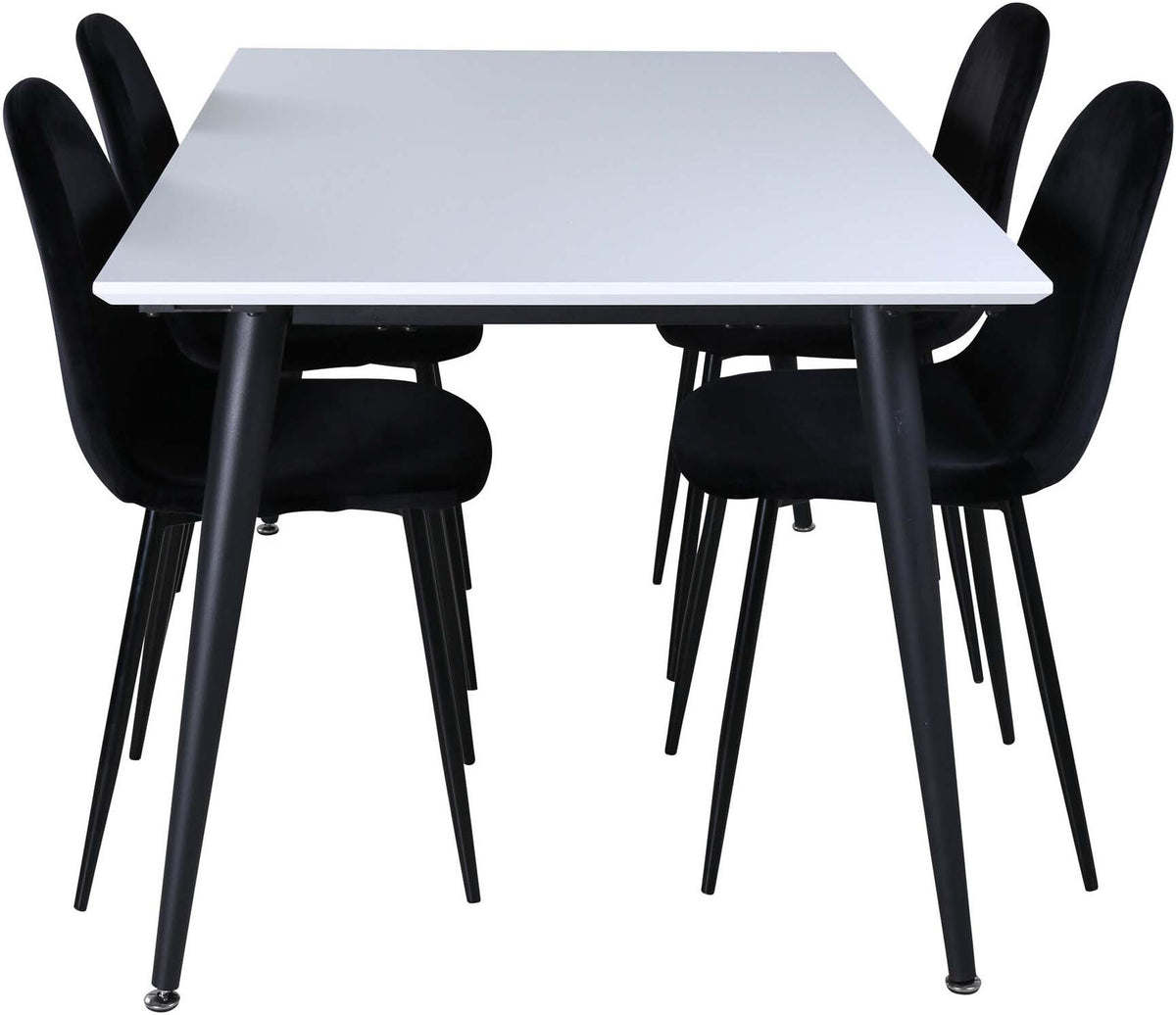 Jimmy Esszimmerset + Polar 150cm/4St. in Schwarz präsentiert im Onlineshop von KAQTU Design AG. Esszimmerset ist von Venture Home