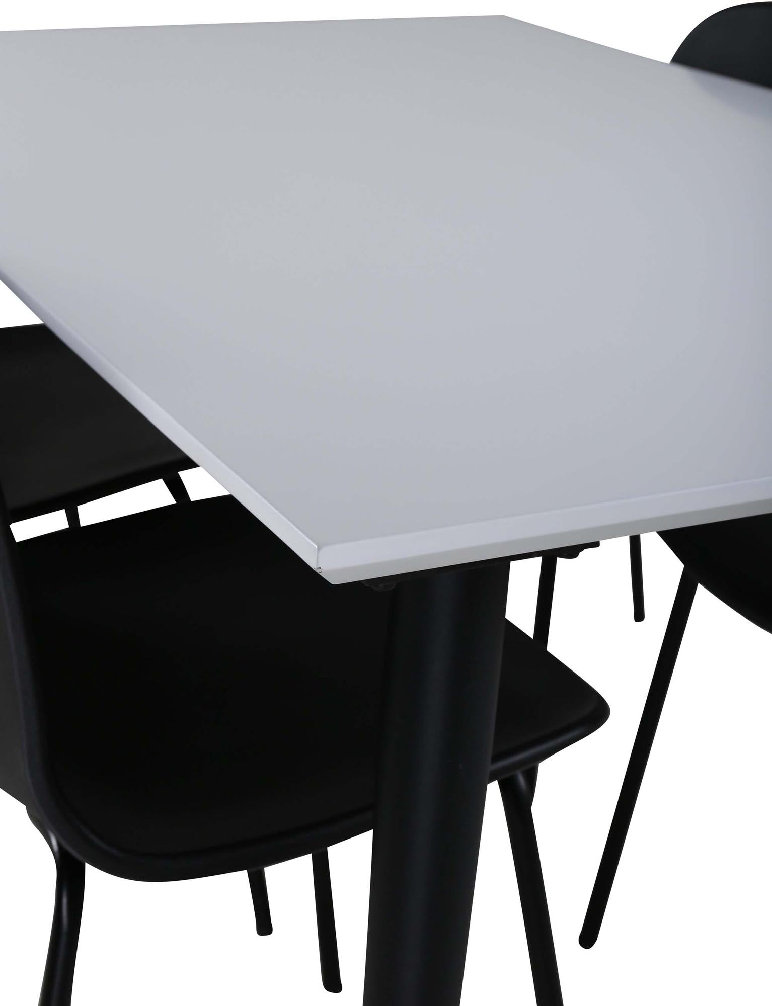 Stilvolles Jimmy Esszimmerset mit flexiblem Arctic Tisch (150-240cm) und 4 ergonomischen Stühlen für gemütliche Essensrunden.