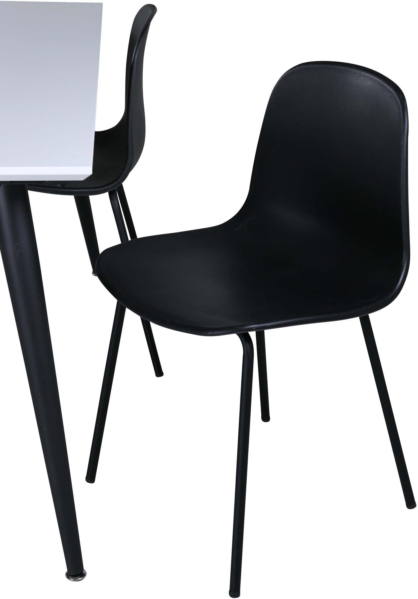 Stilvolles Jimmy Esszimmerset mit flexiblem Arctic Tisch (150-240 cm) und 4 bequemen Stühlen für unvergessliche gemeinsame Mahlzeiten.