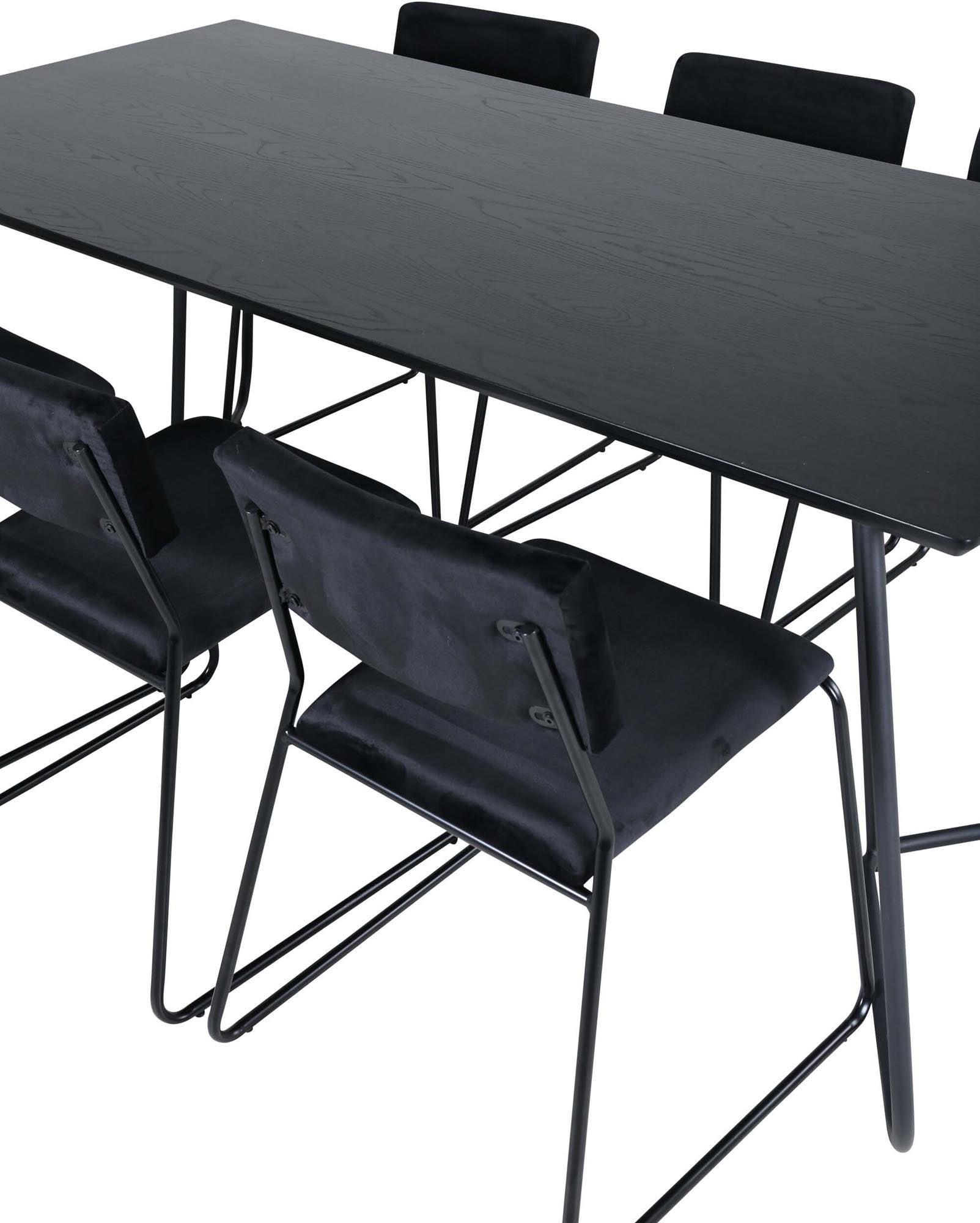 Stilvolles Esszimmerset Petra mit Kenth Tisch (190cm) und 6 komfortablen Stühlen. Ideal für gesellige Runden und modernes Wohnen.