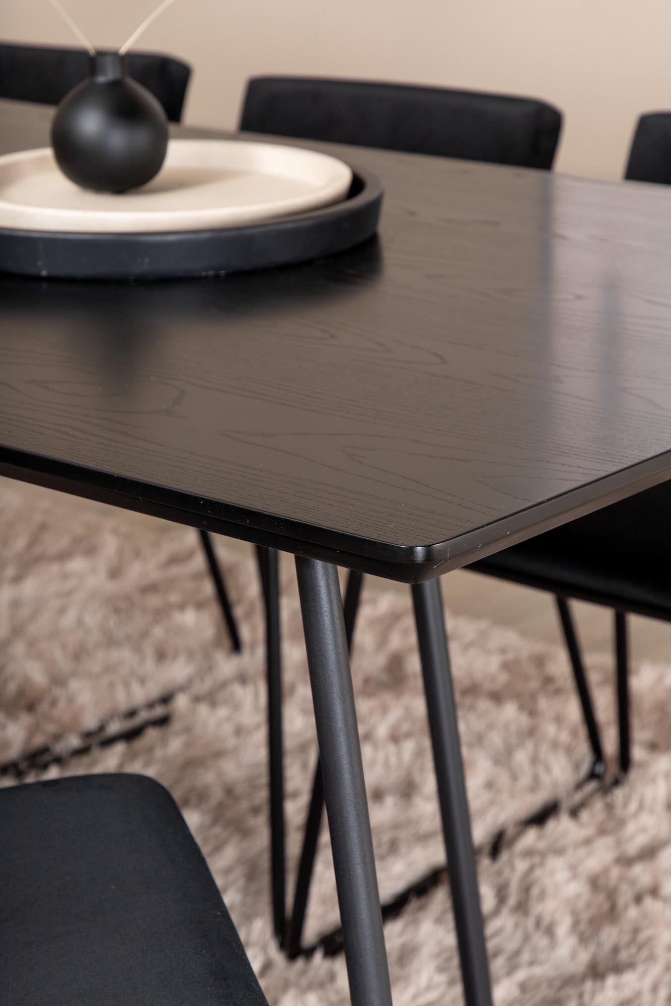 Stilvolles Petra Esszimmerset mit Kenth Tisch, 190cm, 6 Stühle.