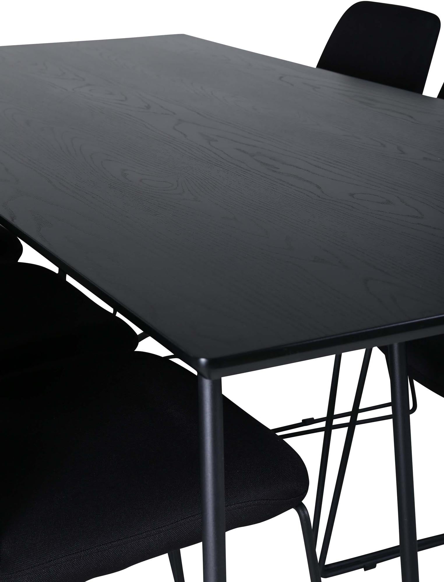 Petra Esszimmerset + Muce: Modernes Esszimmer-Set mit stilvollem Tisch und bequemen Stühlen für einladende Mahlzeiten und gesellige Abende.