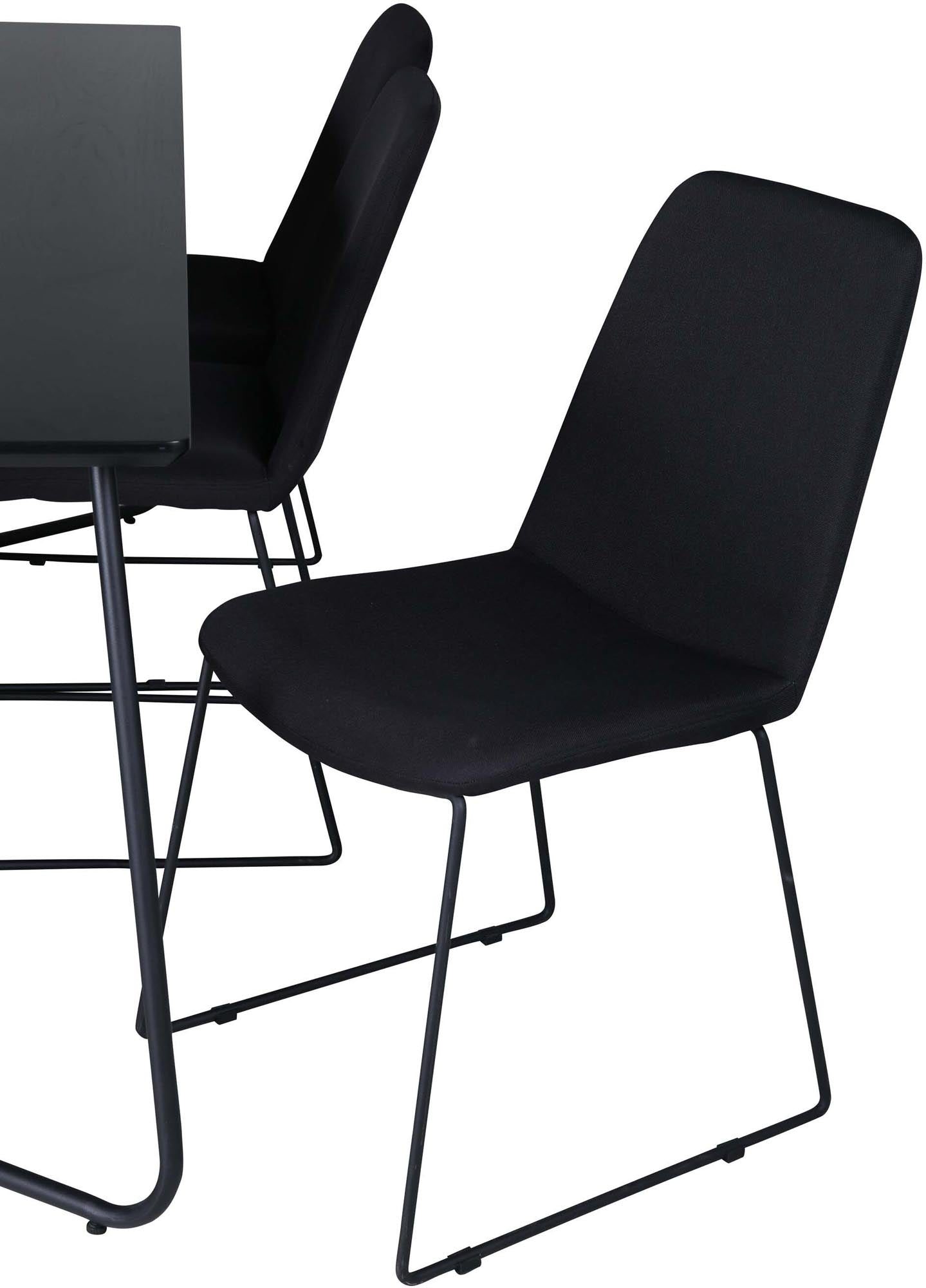 Gestalten Sie Ihren Essbereich mit dem Petra Esszimmerset + Muce: Moderner Esstisch und bequeme Stühle für einladende Mahlzeiten.