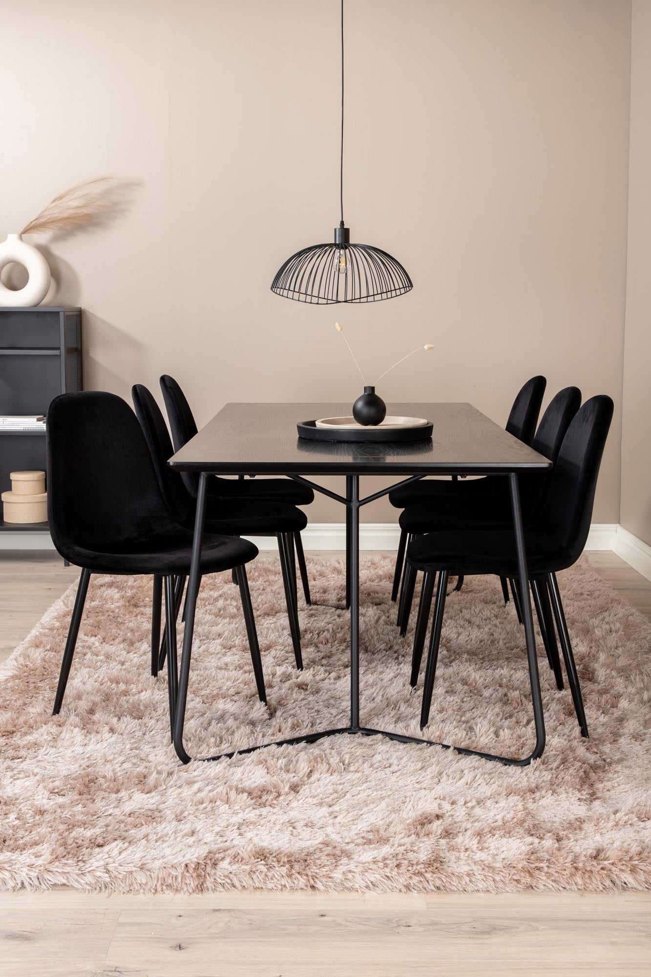 Entdecken Sie das stilvolle Petra Esszimmerset + Polar 190cm/6St. von Venture Home – Eleganz und Komfort für Ihr Esszimmer!