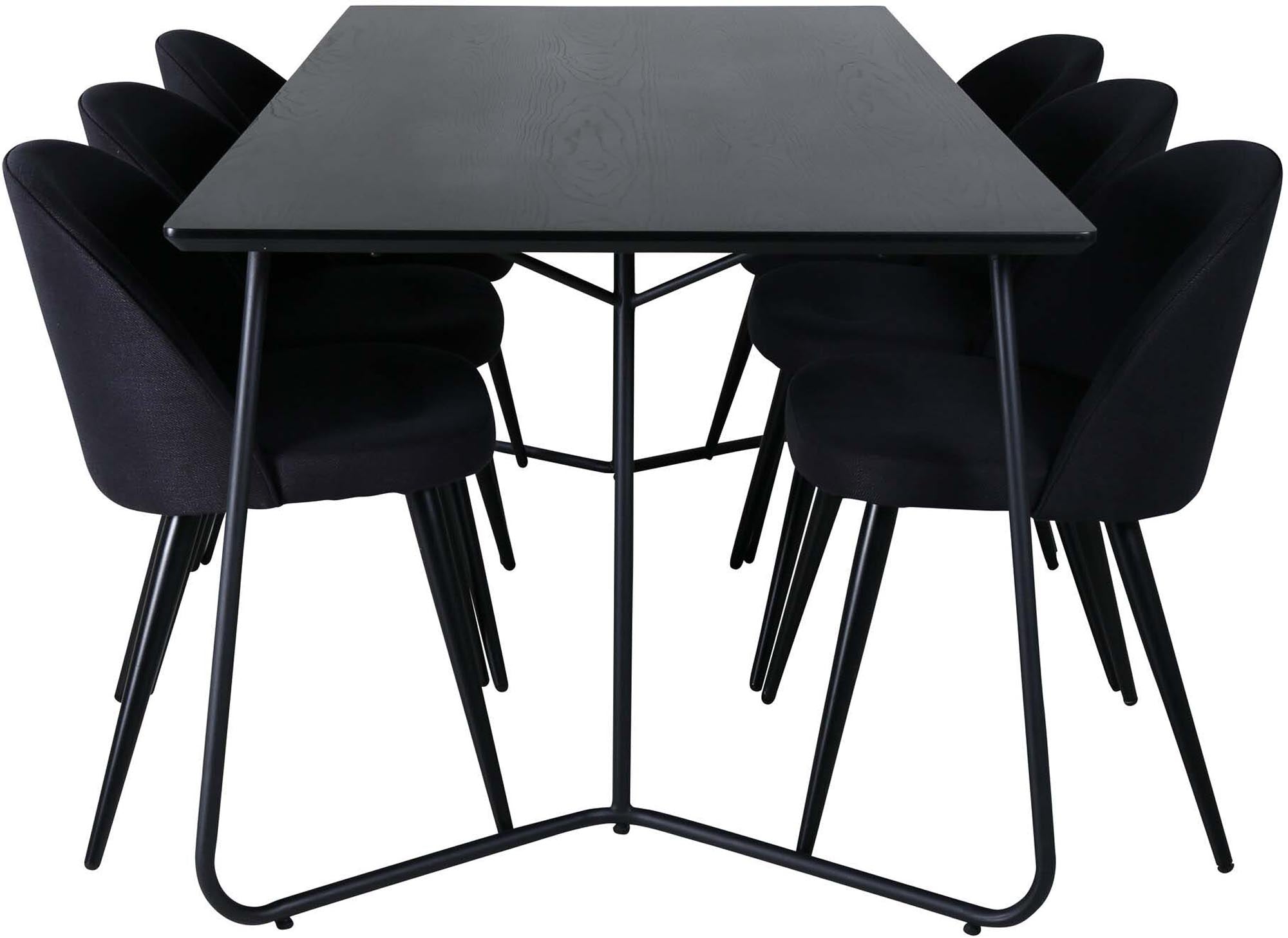 Entdecken Sie das elegante Petra Esszimmerset + Velvet 190cm/6St. von Venture Home – stilvoll, komfortabel und perfekt für Ihr Esszimmer!