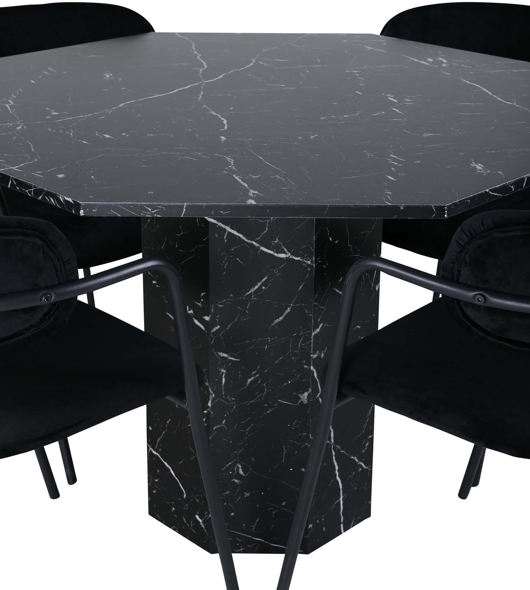 Stilvolles Marbs Esszimmerset: Perfekte Harmonie aus Form und Funktion.