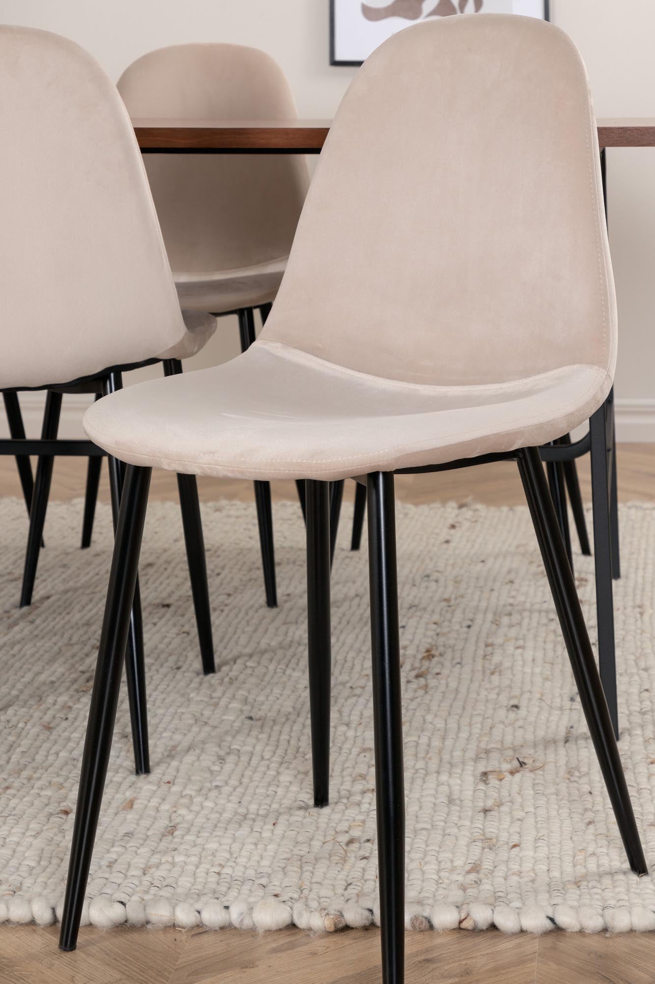 Elegantes Esszimmerset Uno mit 200 cm Tisch und 6 bequemen Polar Stühlen von Venture Home. Stilvolles Design trifft auf hohen Komfort.