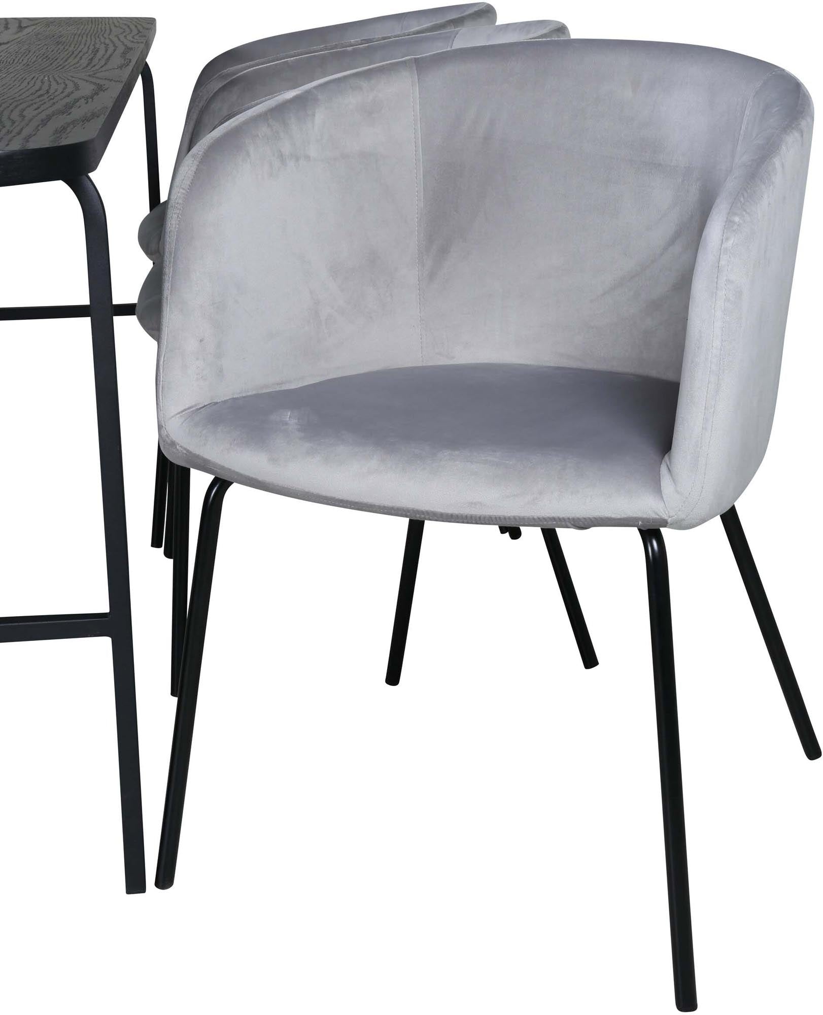 Stilvolles Esszimmerset Uno mit 6 bequemen Berit Stühlen, 200 cm lang. Perfekte Kombination aus Eleganz und Funktionalität für Ihr Esszimmer.