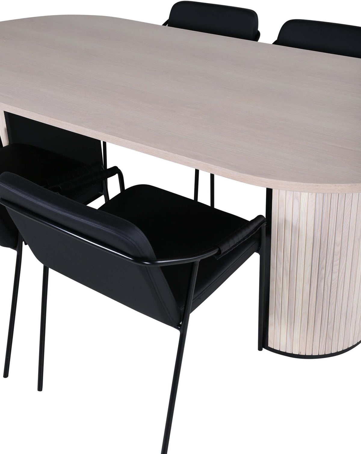 Bianca Esszimmerset + Tvist 200cm/4St. in Weiss / Schwar präsentiert im Onlineshop von KAQTU Design AG. Esszimmerset ist von Venture Home