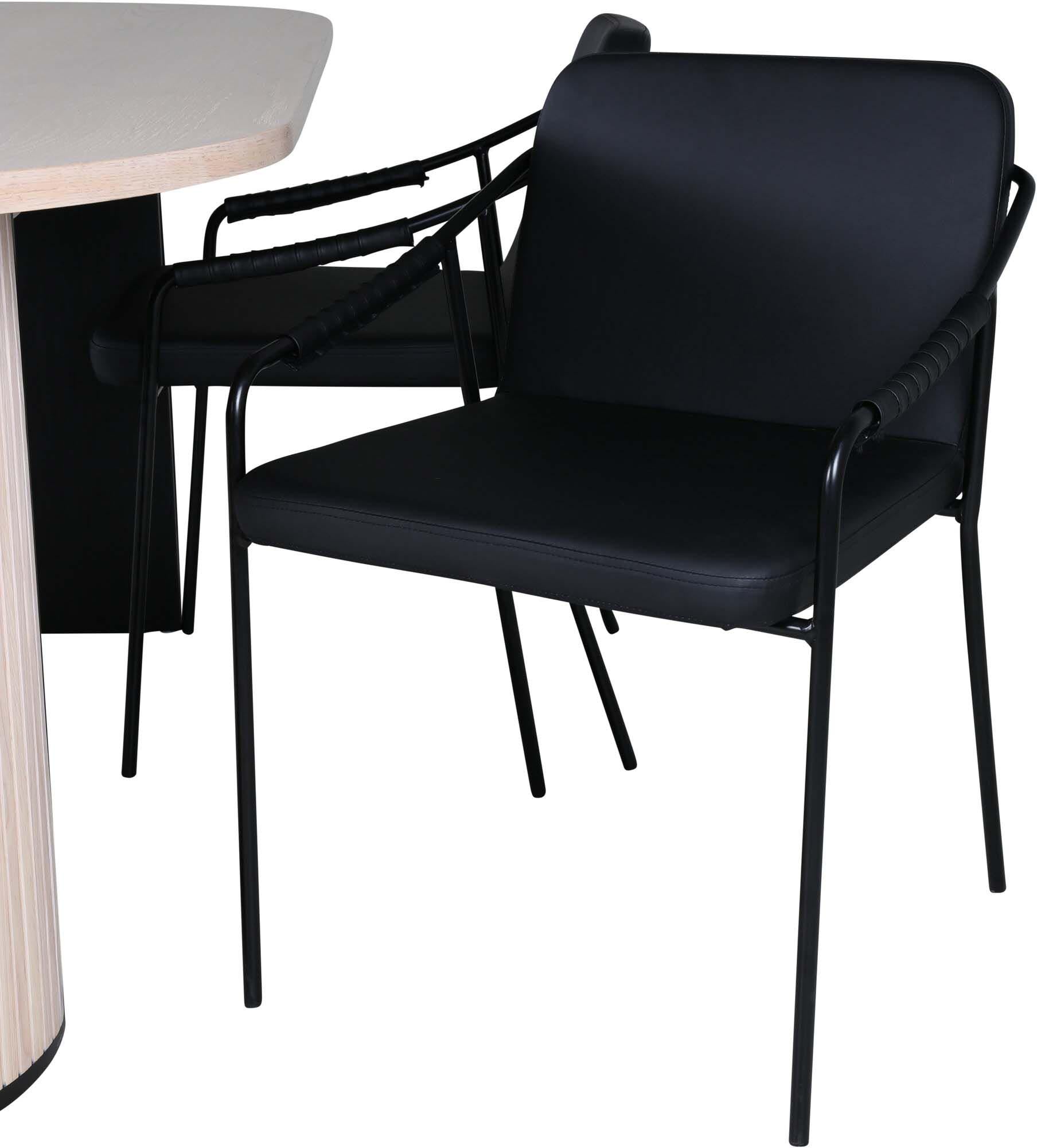 Modernes Bianca Esszimmerset: 200cm Tisch & 4 Stühle von Venture Home.