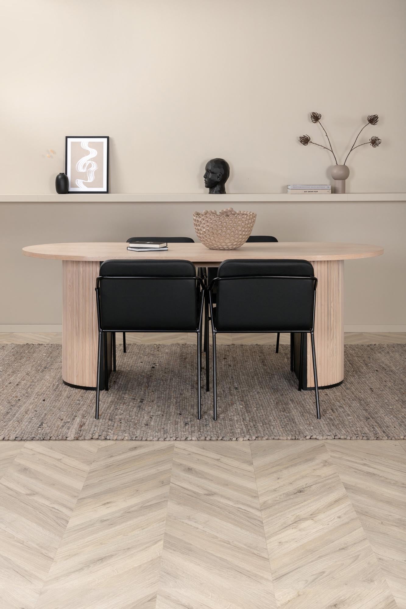 Bianca Esszimmerset: 200cm Tisch & 4 Stühle von Venture Home.