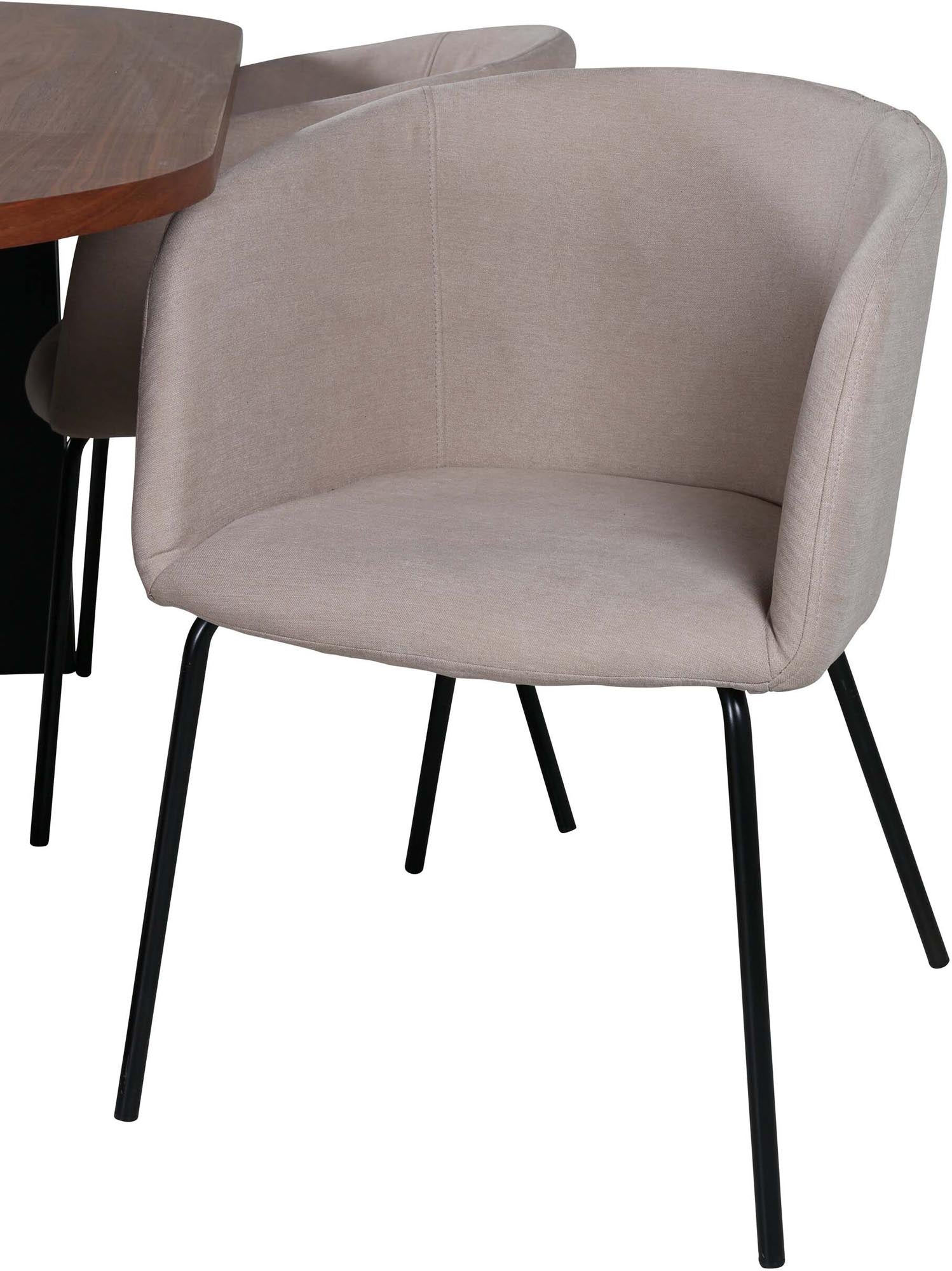 Bianca Esszimmerset: Moderner ovaler Tisch und elegante Samtstühle für stilvolle Esszimmermomente. Komfort und Design vereint.