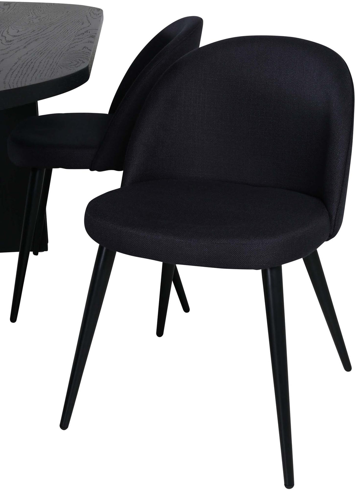 Bianca Esszimmerset + Velvet 200cm/4St. in Schwarz präsentiert im Onlineshop von KAQTU Design AG. Esszimmerset ist von Venture Home