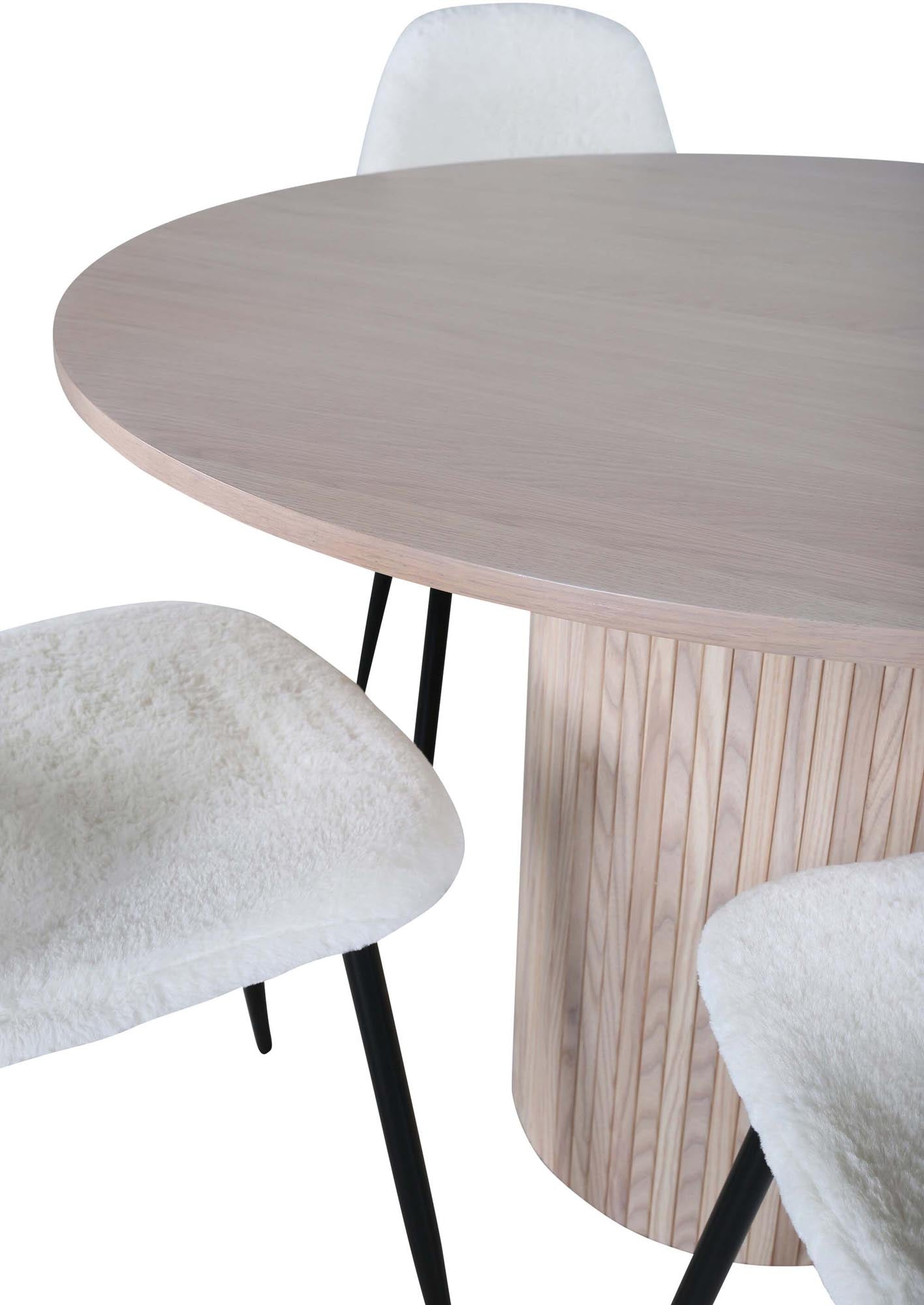 Bianca Esszimmerset: Moderner Tisch & 4 Stühle von Venture Home.