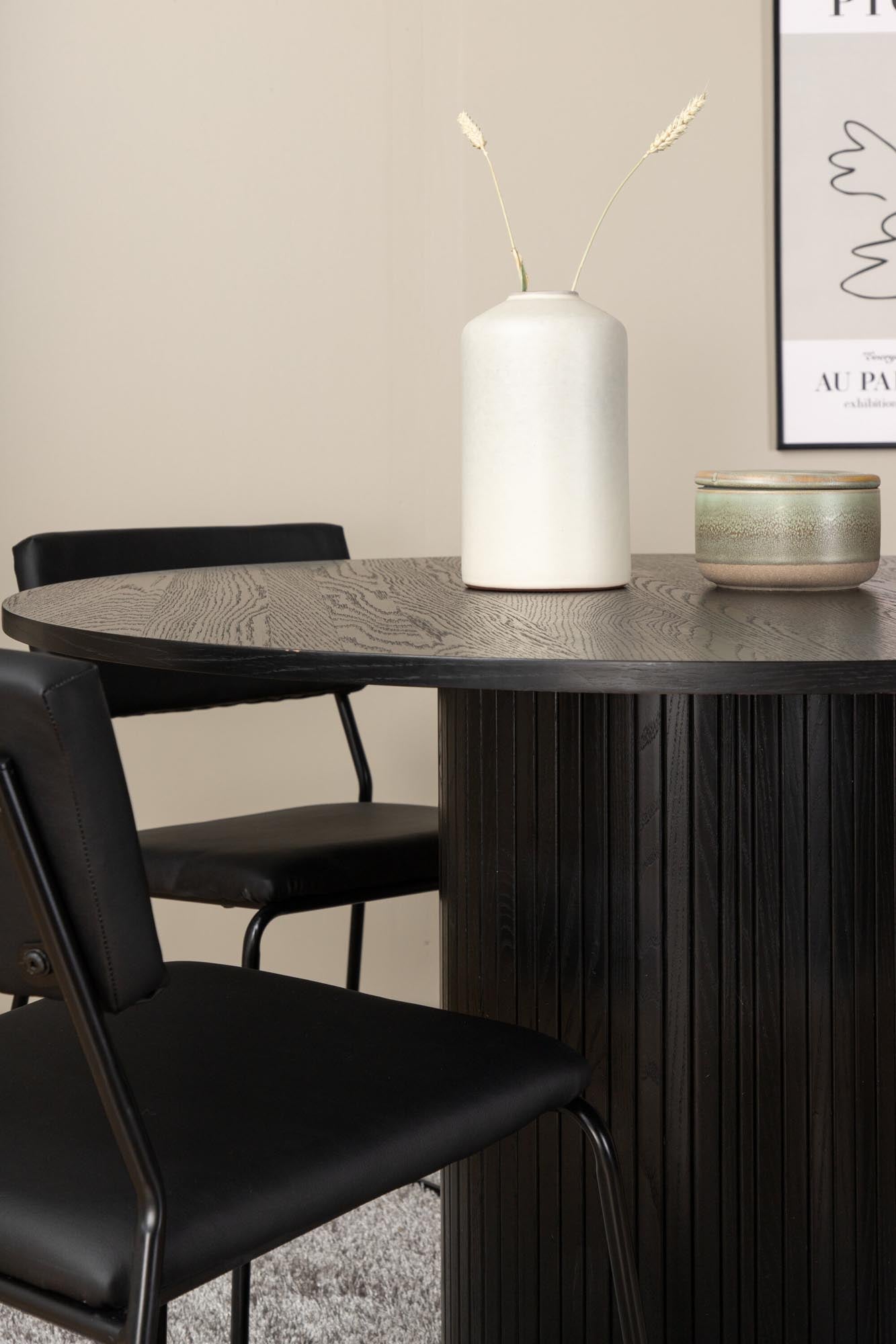 Bianca Esszimmerset + Kenth: Moderner Esstisch mit pflegeleichter MDF-Oberfläche und stilvollen Samtstühlen für gesellige Abende und elegantes Wohnen.