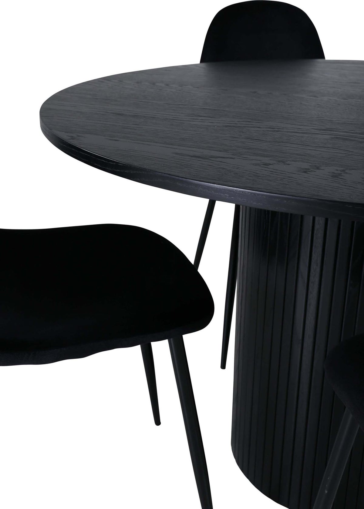 Bianca Esszimmerset + Polar ⌀110cm/4St. in Schwarz präsentiert im Onlineshop von KAQTU Design AG. Esszimmerset ist von Venture Home