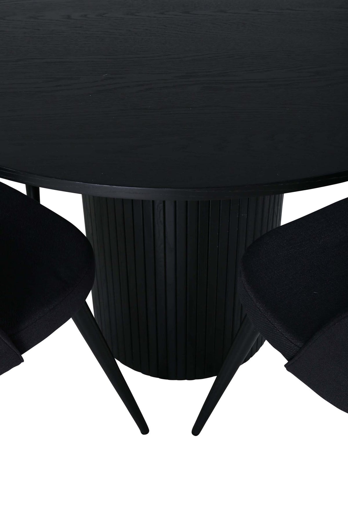 Bianca Esszimmerset + Velvet ⌀110cm/4St. in Schwarz präsentiert im Onlineshop von KAQTU Design AG. Esszimmerset ist von Venture Home