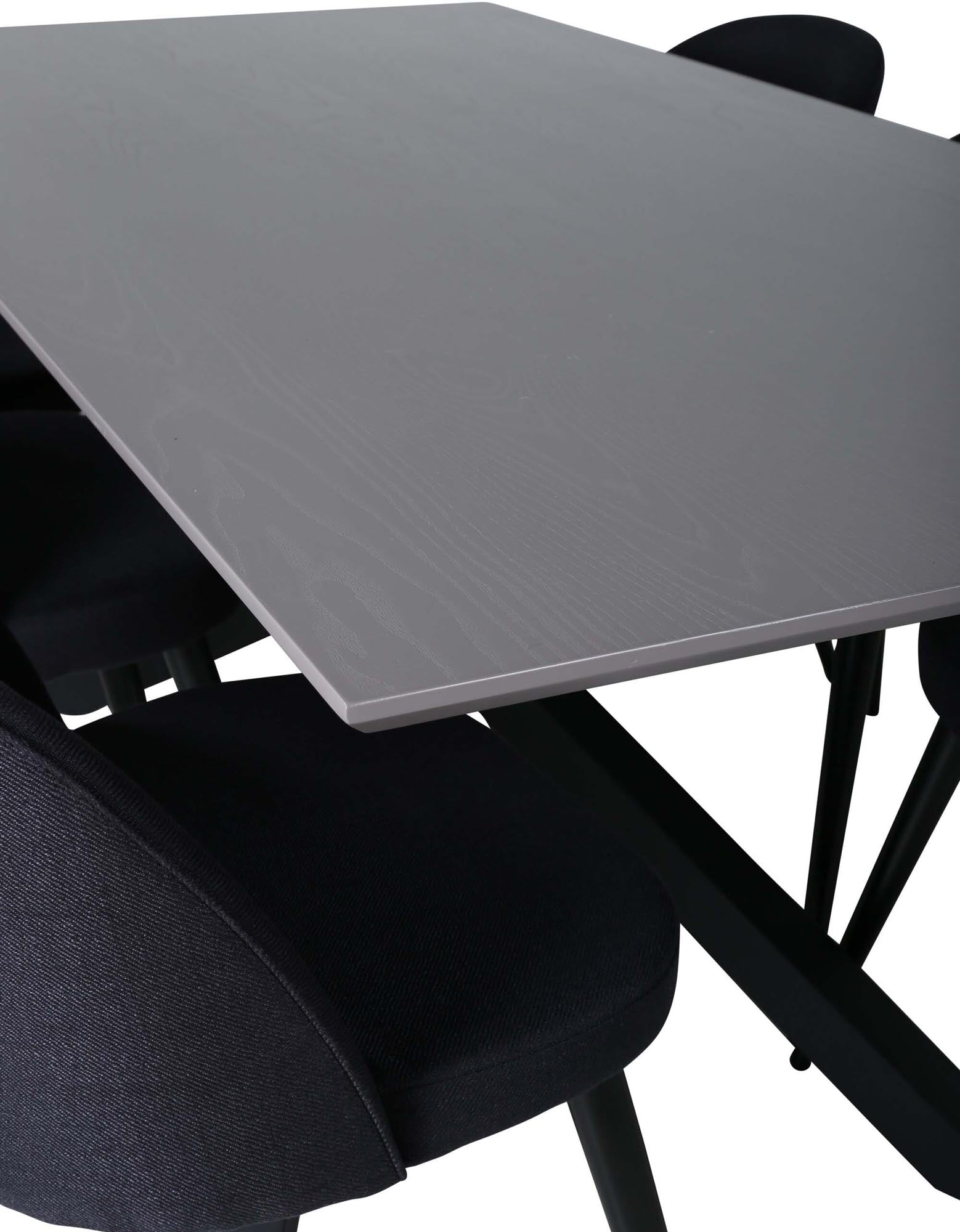 Elegantes Piazza Esszimmerset von Venture Home: 180 cm Esstisch und stilvolle Velvet-Stühle für einladende Esszimmermomente.