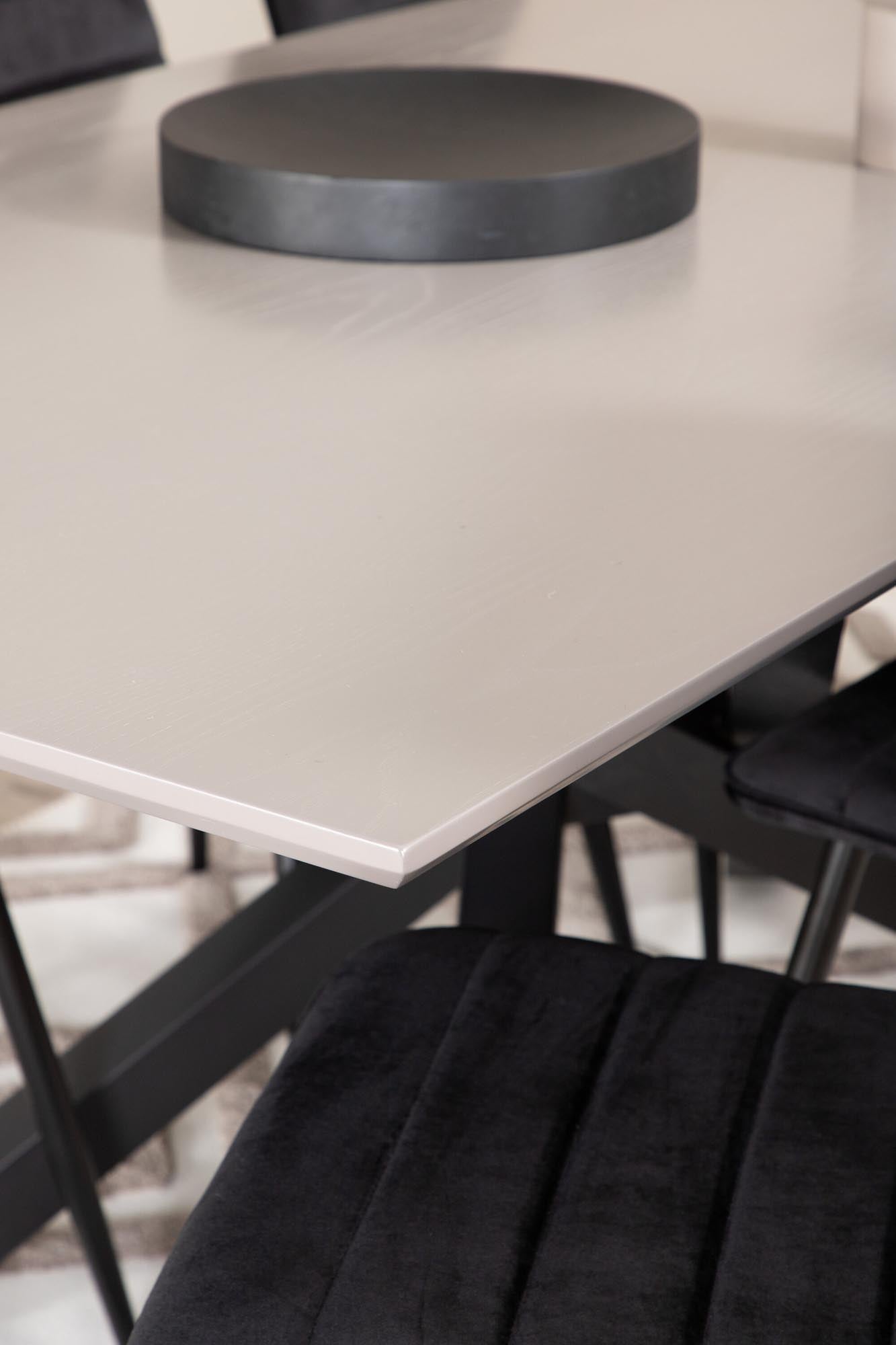 Elegantes Esszimmerset mit 180 cm Tisch und 6 luxuriösen Windu Stühlen. Ideal für stilvolle Essbereiche und gesellige Abende.