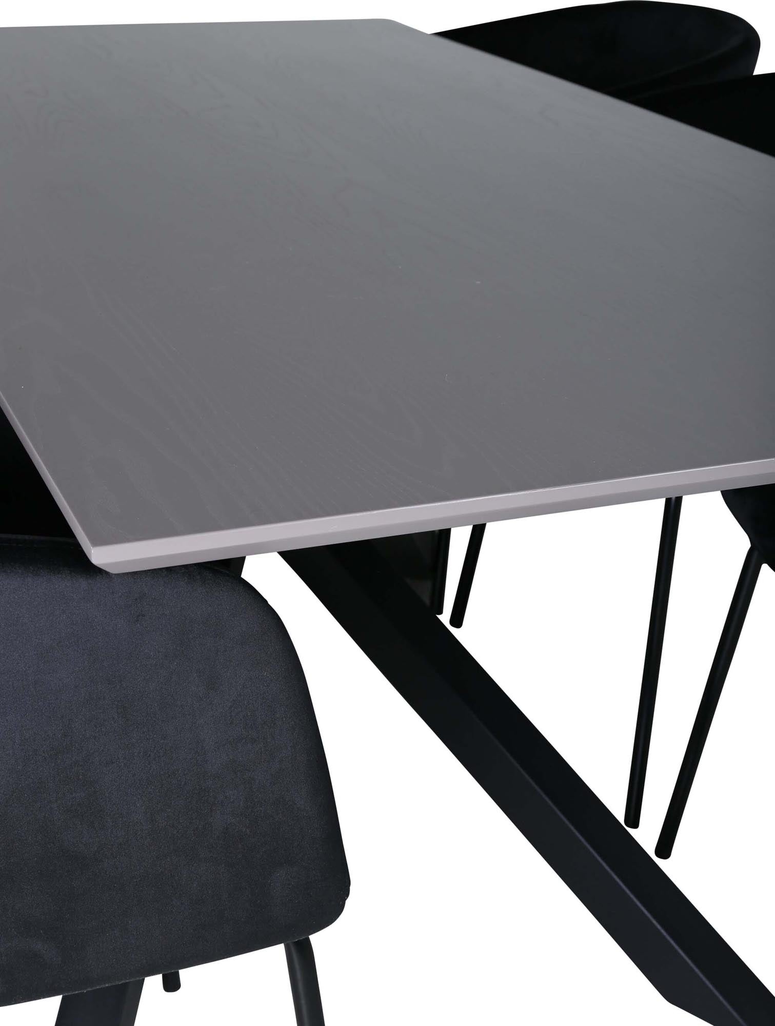 Elegantes Esszimmerset Piazza + Berit 180cm: Luxuriöser Tisch und bequeme Stühle für einladende Familienessen und stilvolle Abende.