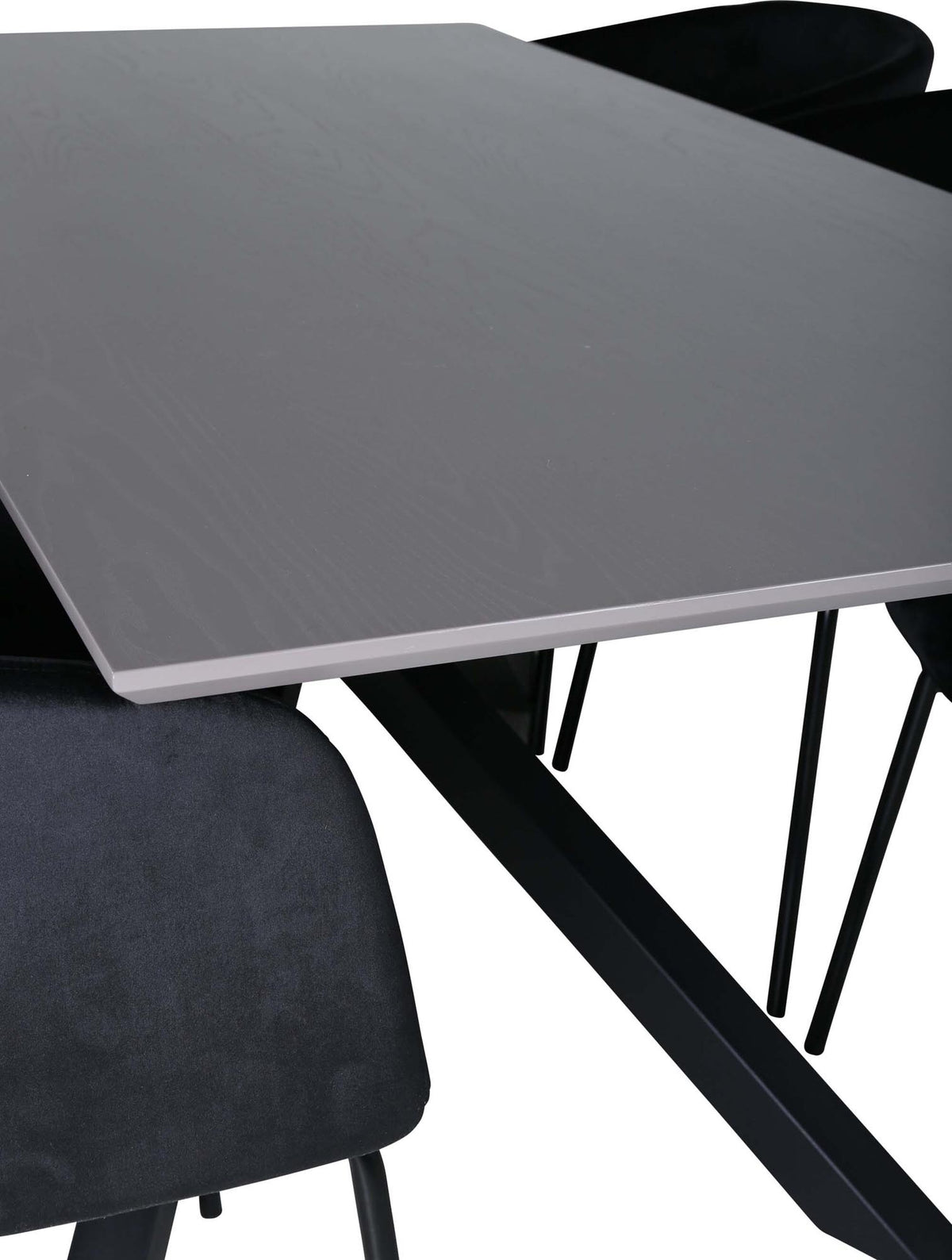 Piazza Esszimmerset + Berit 180cm/6St. in Grau / Schwarz präsentiert im Onlineshop von KAQTU Design AG. Esszimmerset ist von Venture Home