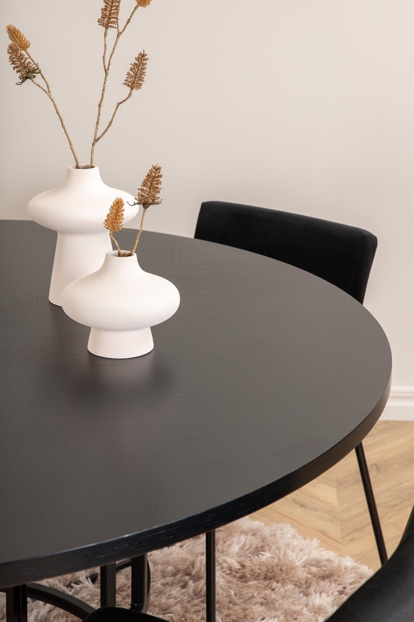 Elegantes Esszimmerset Copenhagen + Kenth mit 140 cm Durchmesser. Ideal für stilvolle Dinner und gemütliche Zusammenkünfte.