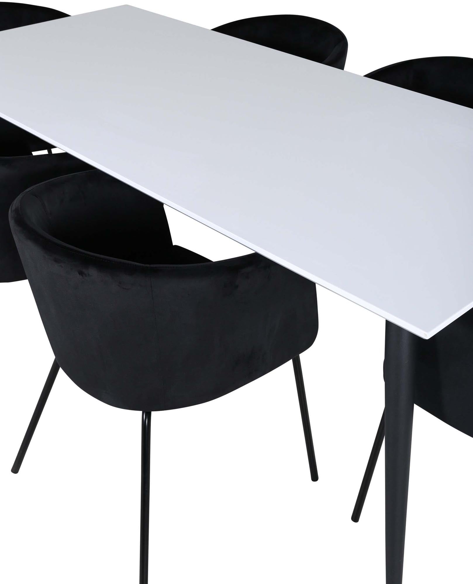 Modernes Jimmy Esszimmerset 195cm mit 6 Berit Stühlen von Venture Home.