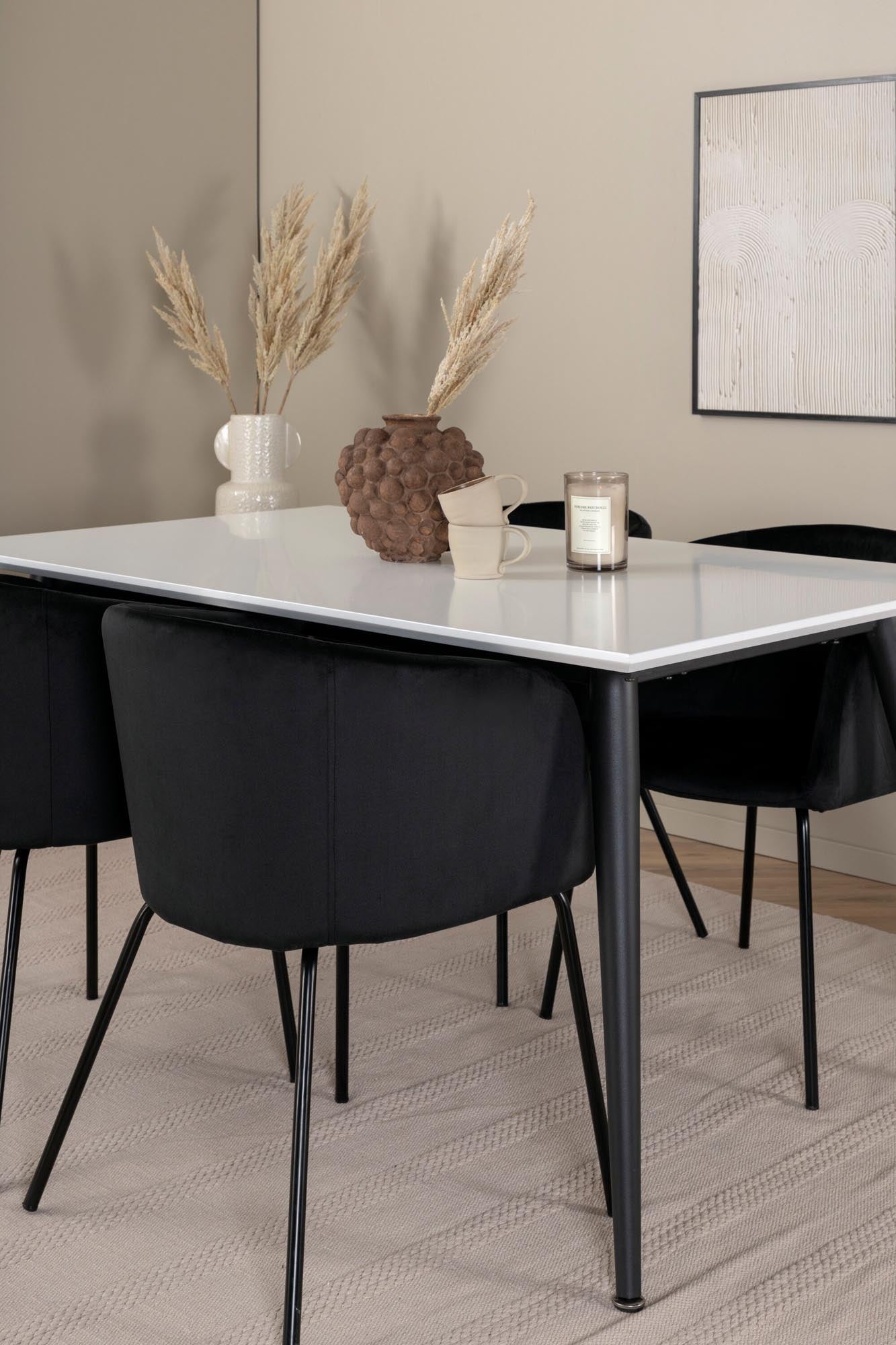 Elegantes Jimmy Esszimmerset mit 4 Berit Stühlen von Venture Home.