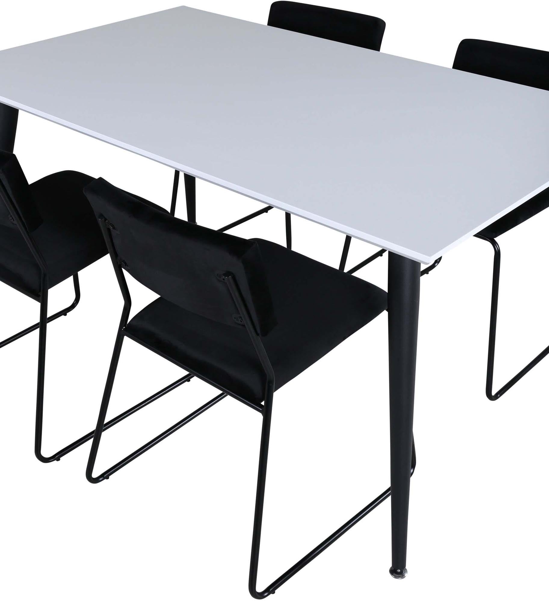 Gestalten Sie Ihr Esszimmer mit dem stilvollen Jimmy Esszimmerset von Venture Home: Ausziehbarer Tisch und luxuriöse Kenth-Stühle für jeden Anlass.