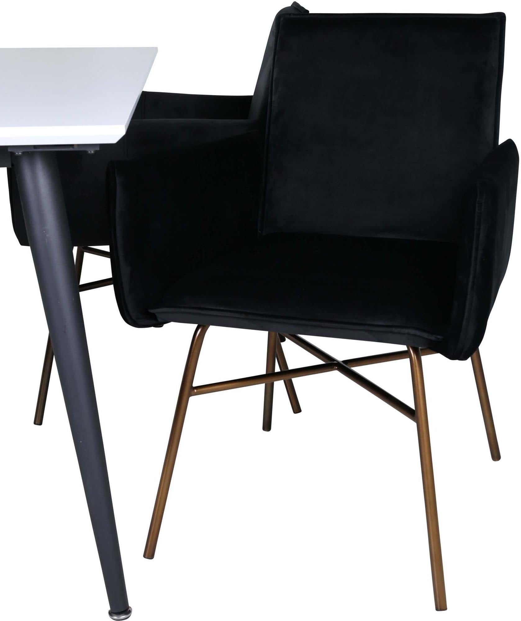 Stilvolles Jimmy Esszimmerset mit Petra Tisch, 150cm, 4 Stühle.