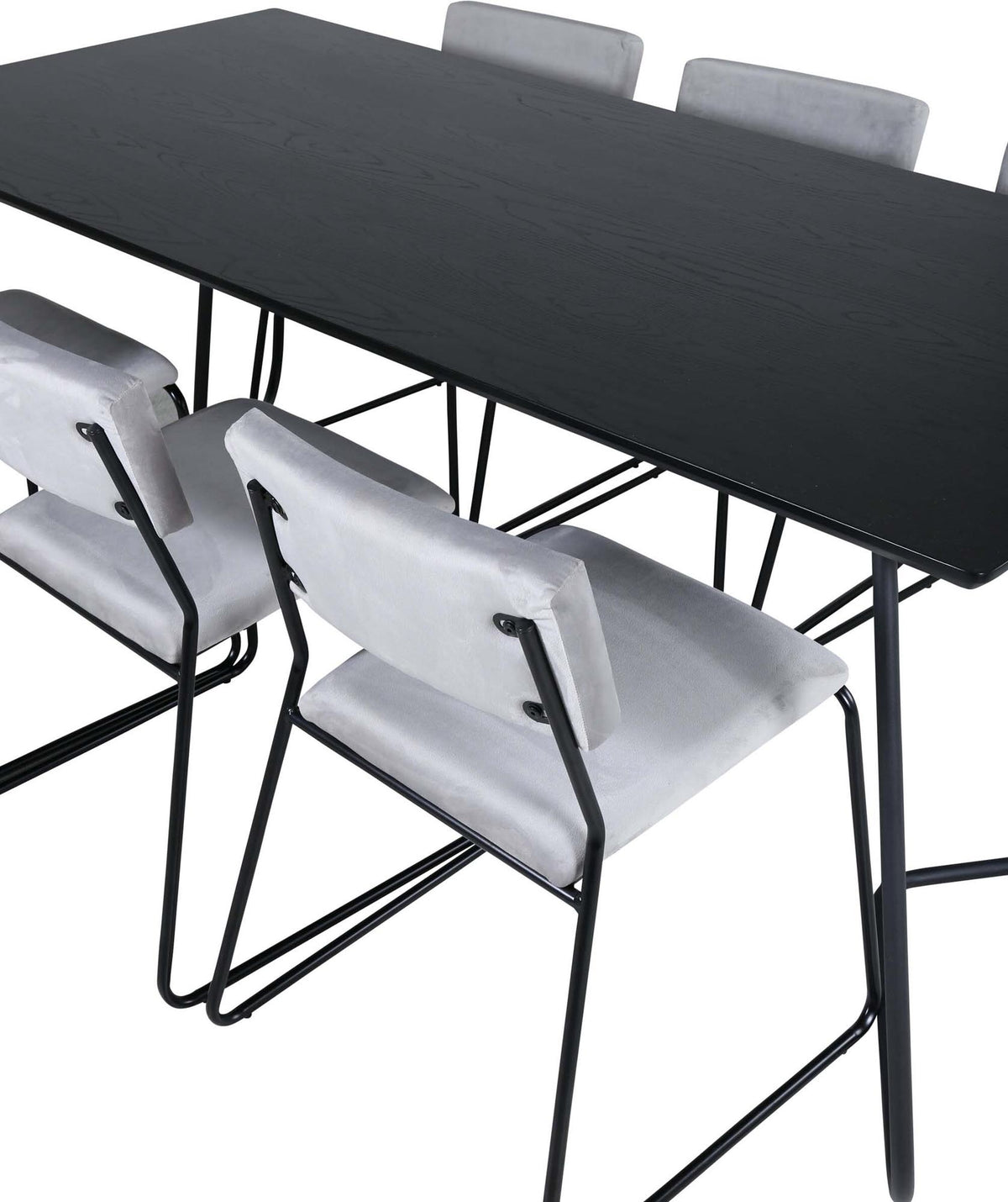Petra Esszimmerset + Kenth 190cm/6St. in Schwarz / Grau präsentiert im Onlineshop von KAQTU Design AG. Esszimmerset ist von Venture Home