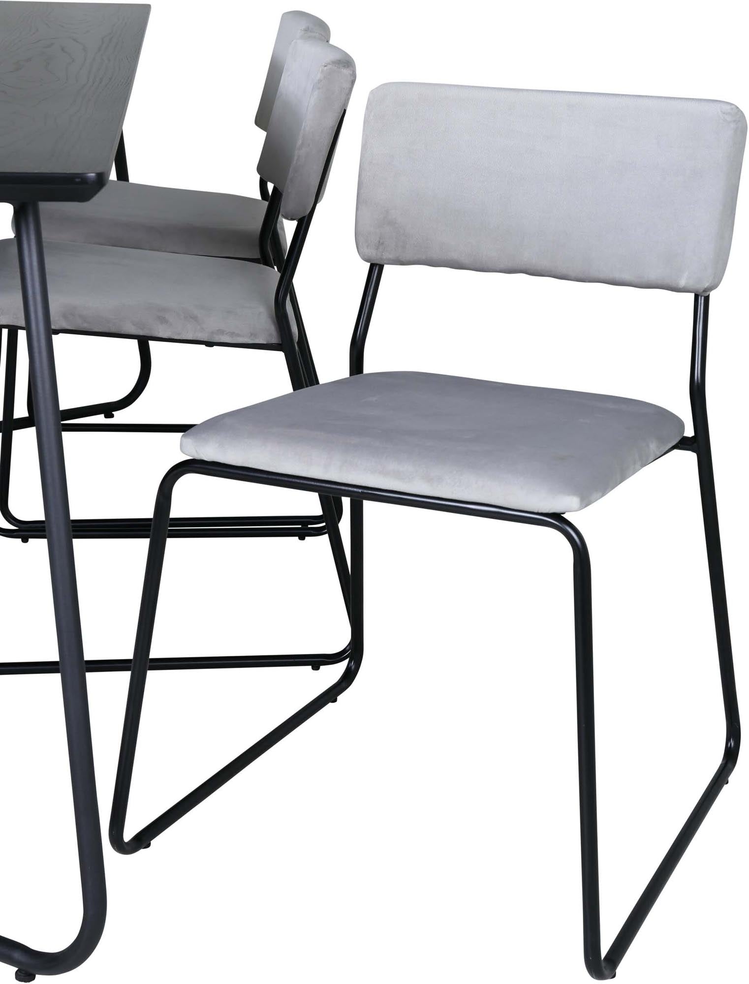 Stilvolles Esszimmerset mit 190 cm Tisch und 6 komfortablen Kenth-Stühlen. Ideal für gesellige Runden und modernes Wohnen.