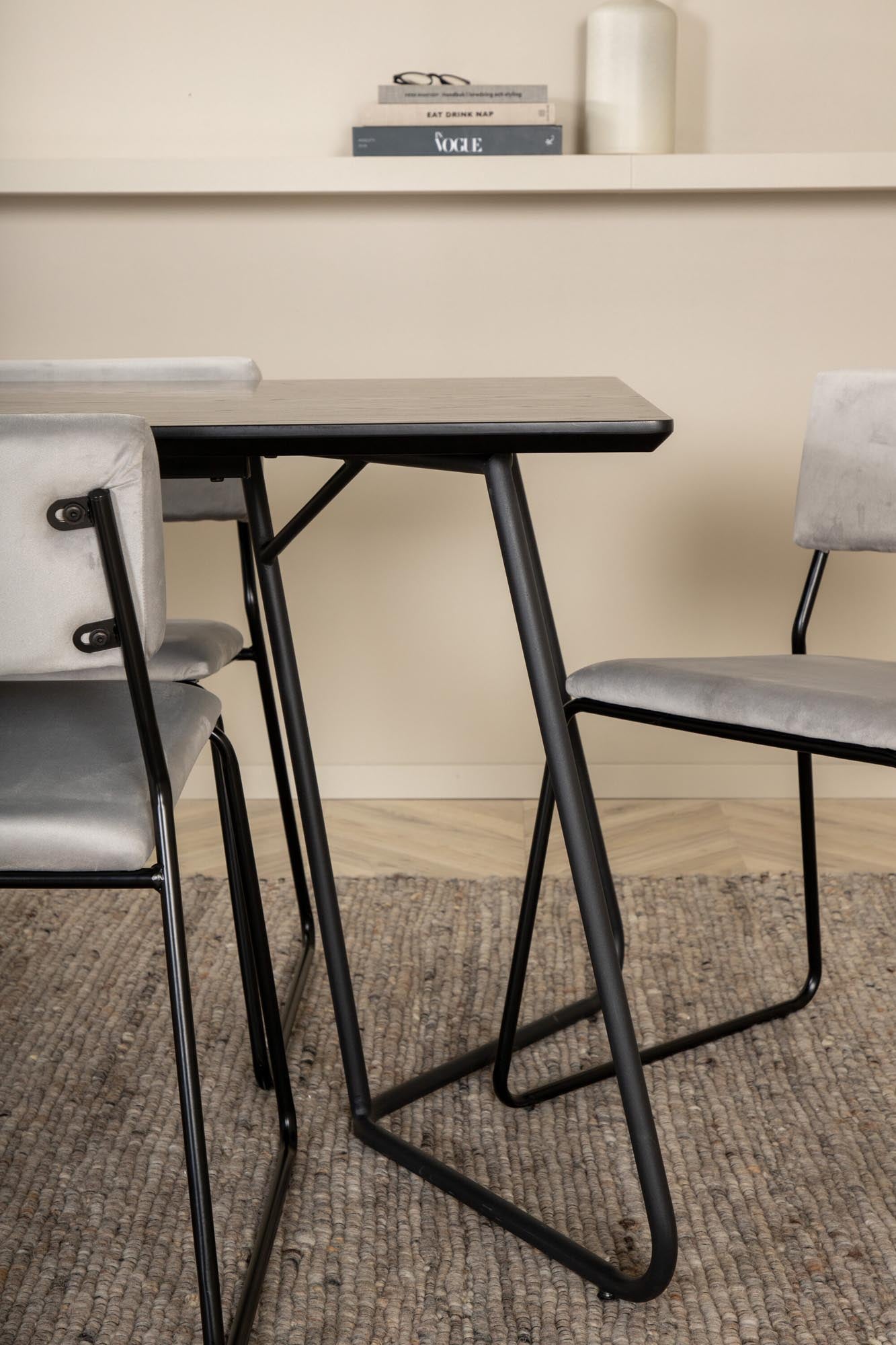 Stilvolles Esszimmerset Petra mit Kenth Tisch (190cm) und 6 komfortablen Stühlen. Ideal für gesellige Runden und modernes Wohnen.