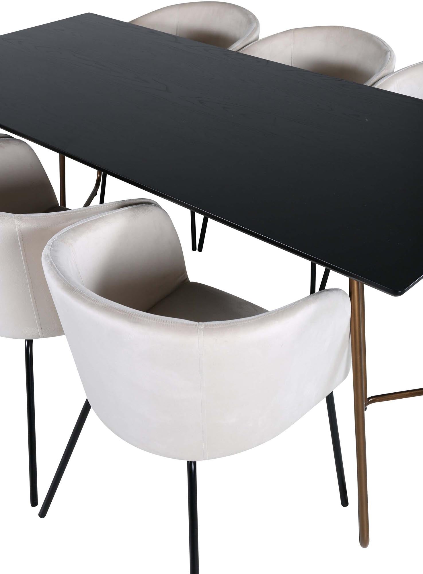 Modernes Petra Esszimmerset 190cm mit 6 Stühlen von Venture Home.