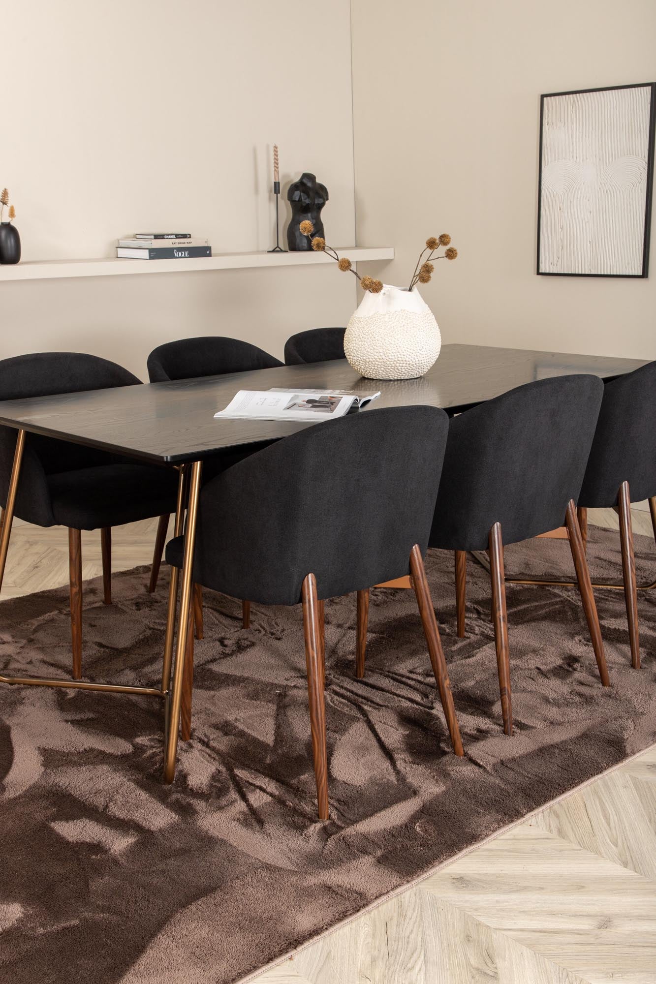 Stilvolles Petra Esszimmerset für 6, 190cm Tisch von Venture Home.