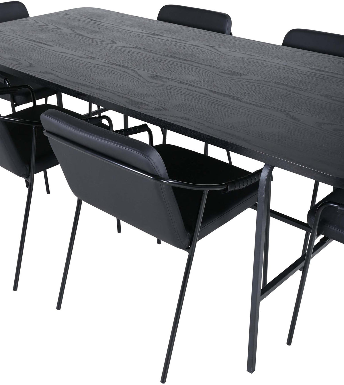 Uno Esszimmerset + Tvist 200cm/6St. in Schwarz präsentiert im Onlineshop von KAQTU Design AG. Esszimmerset ist von Venture Home