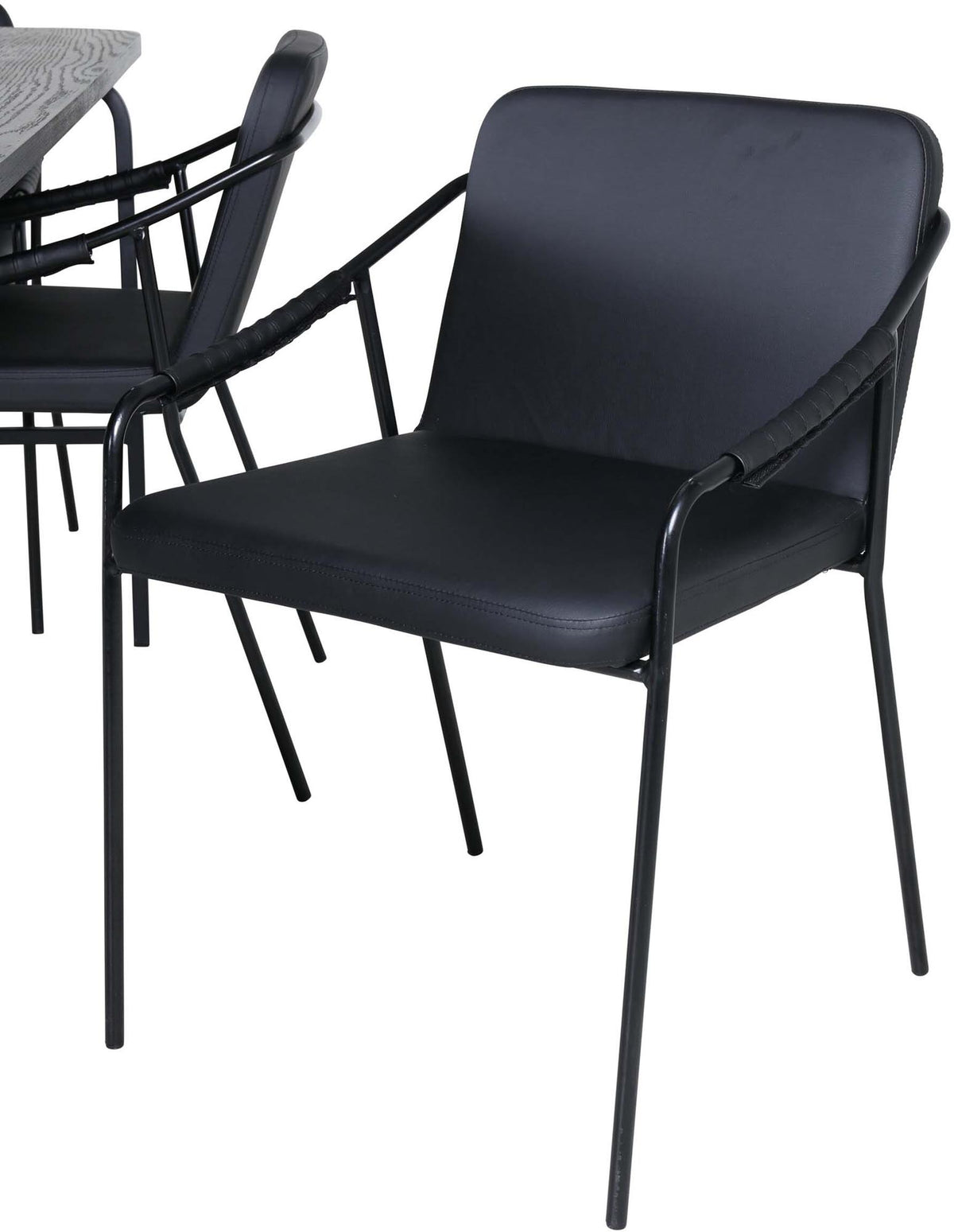 Uno Esszimmerset + Tvist 200cm/6St. in Schwarz präsentiert im Onlineshop von KAQTU Design AG. Esszimmerset ist von Venture Home