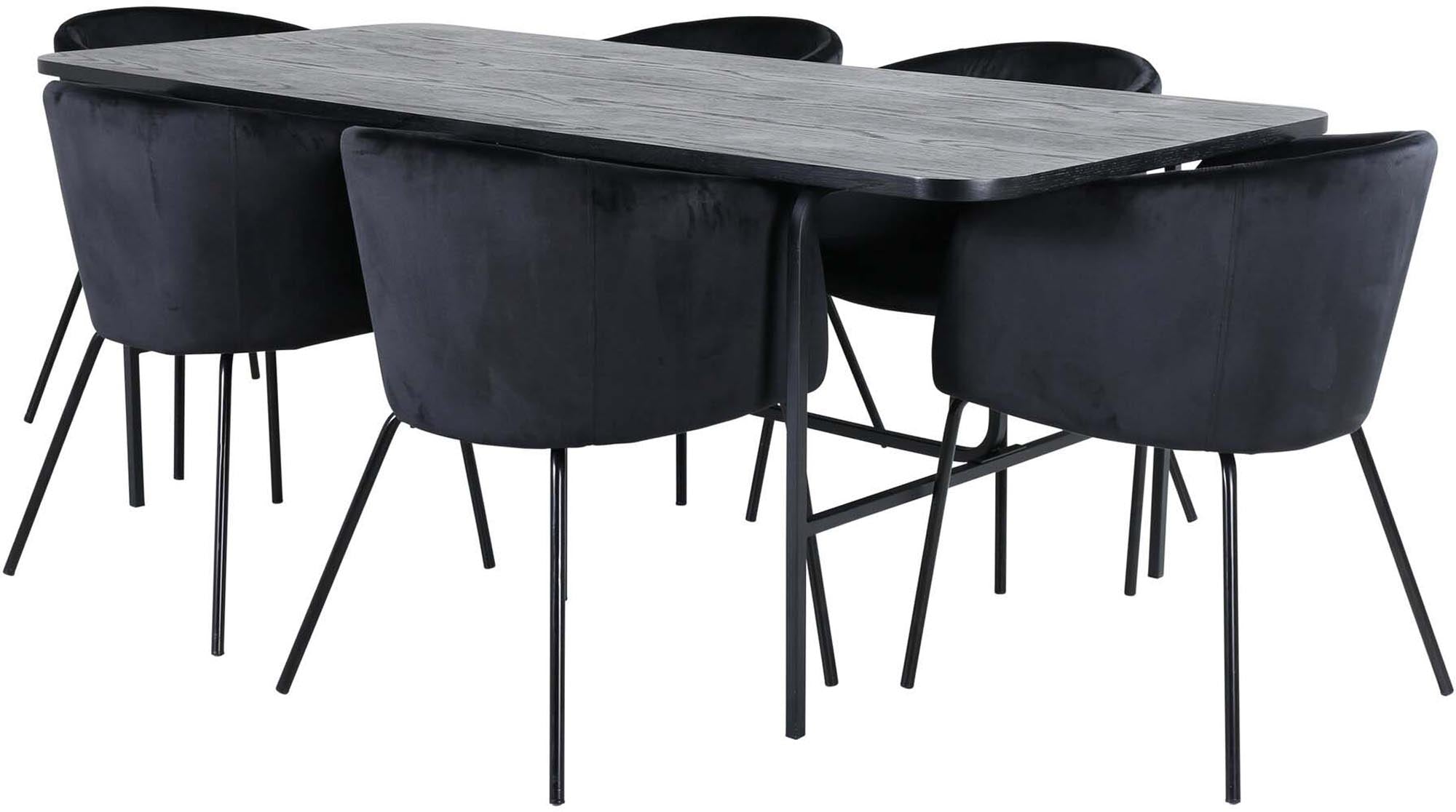 Elegantes Uno Esszimmerset mit 6 Berit Stühlen, 200cm, von Venture Home.