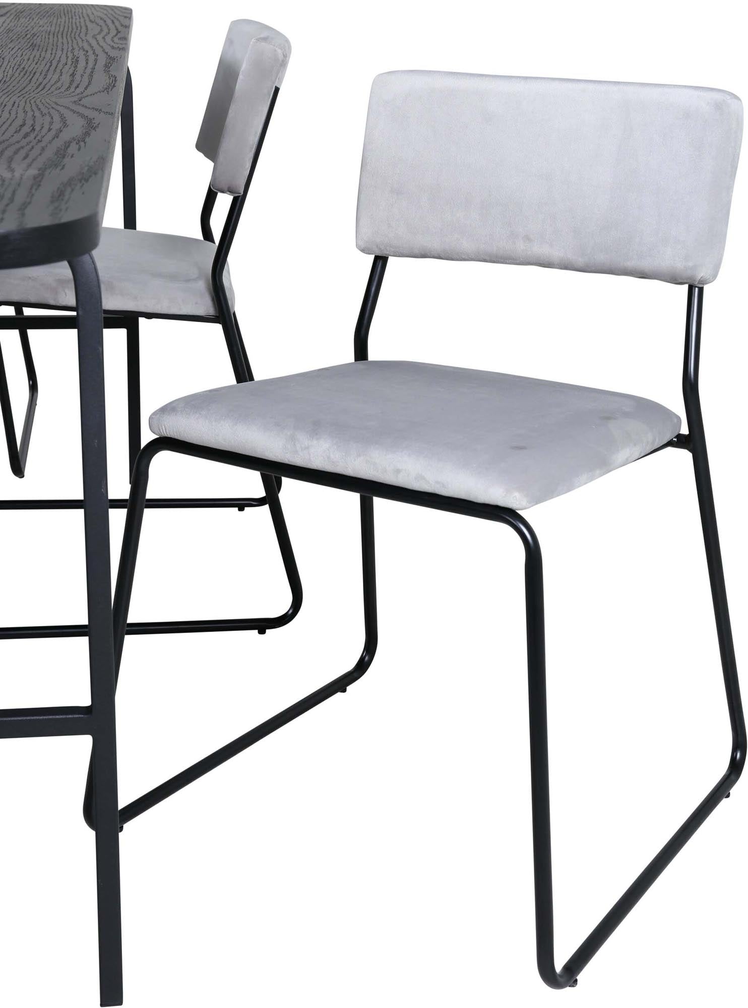 Modernes Uno Esszimmerset mit Kenth Tisch und 6 Stühlen, 200cm.