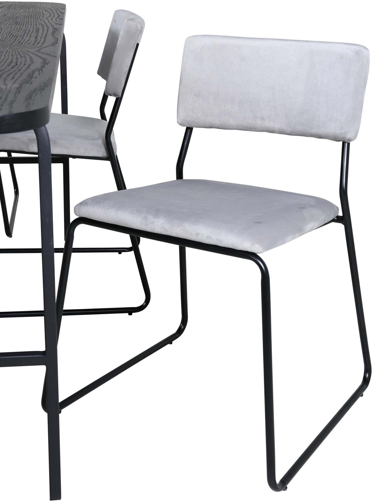 Uno Esszimmerset + Kenth 200cm/6St. in Schwarz / Grau präsentiert im Onlineshop von KAQTU Design AG. Esszimmerset ist von Venture Home