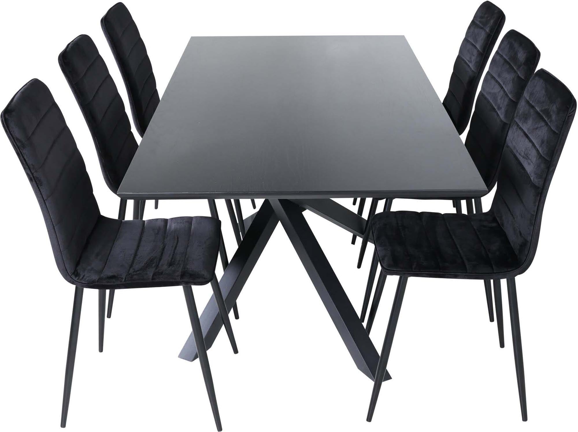 Elegantes Piazza Esszimmerset: 180cm Tisch & 6 Windu Stühle.