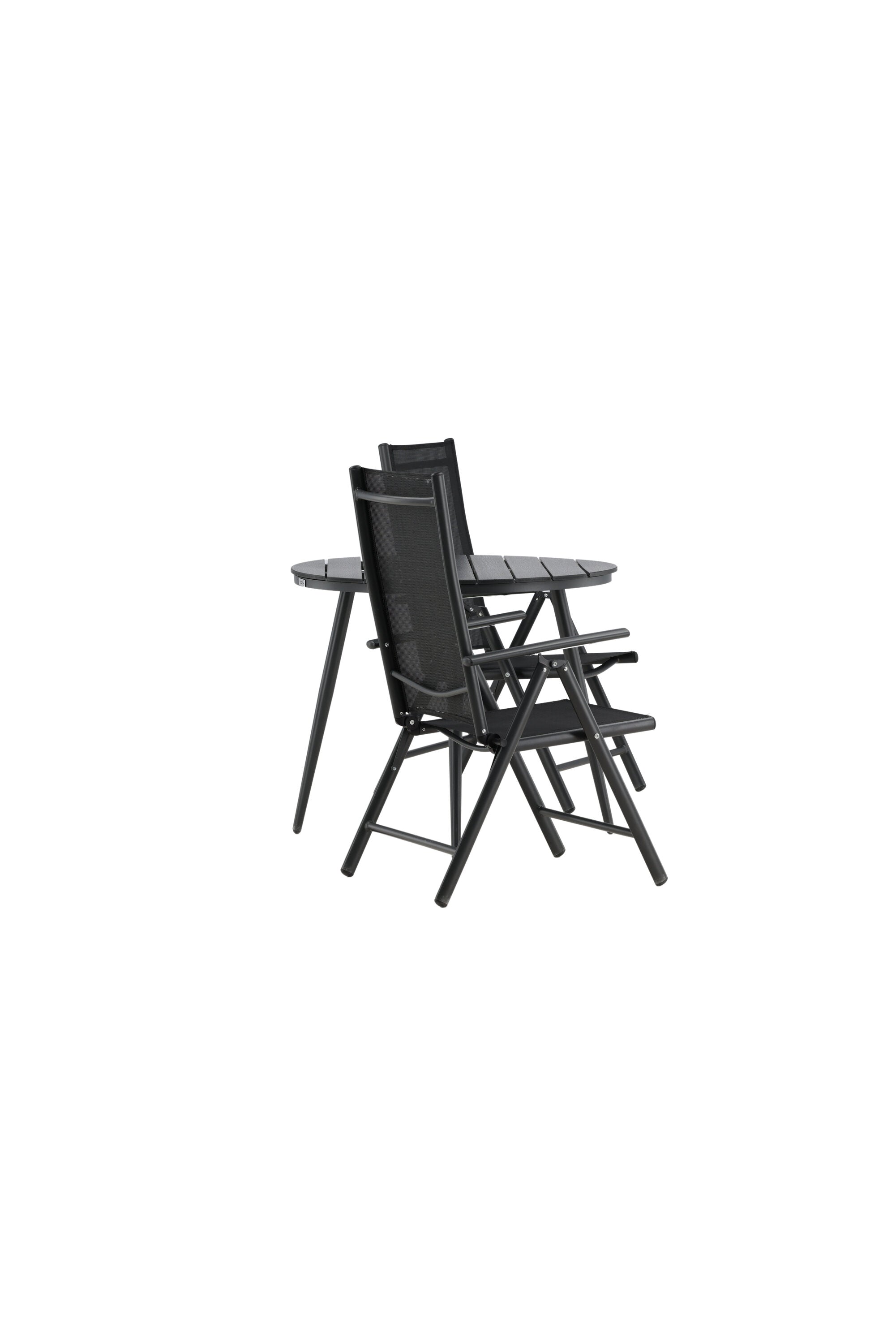 Break Outdoor-Tischset ⌀90cm/2St. in Schwarz präsentiert im Onlineshop von KAQTU Design AG. Gartentischset ist von Venture Home