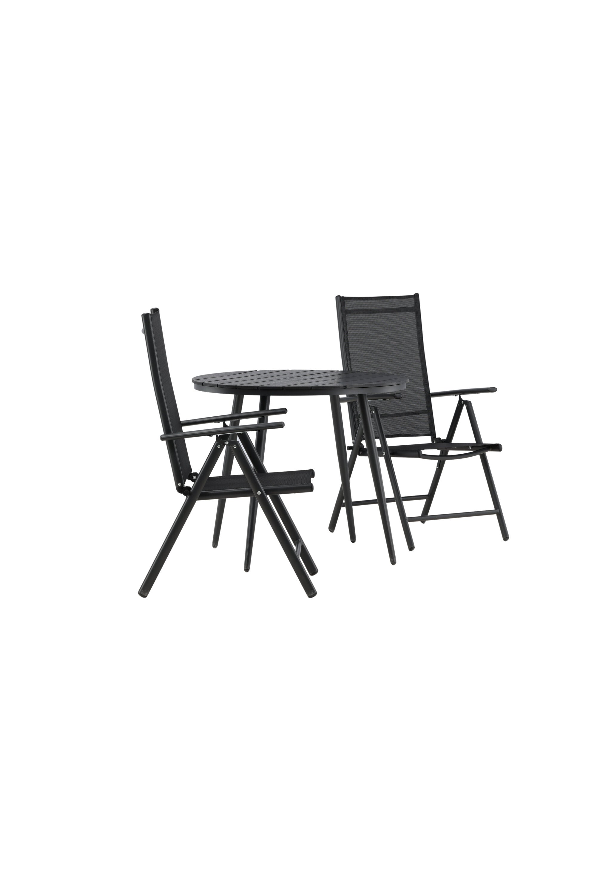 Break Outdoor-Tischset ⌀90cm/2St. in Schwarz präsentiert im Onlineshop von KAQTU Design AG. Gartentischset ist von Venture Home