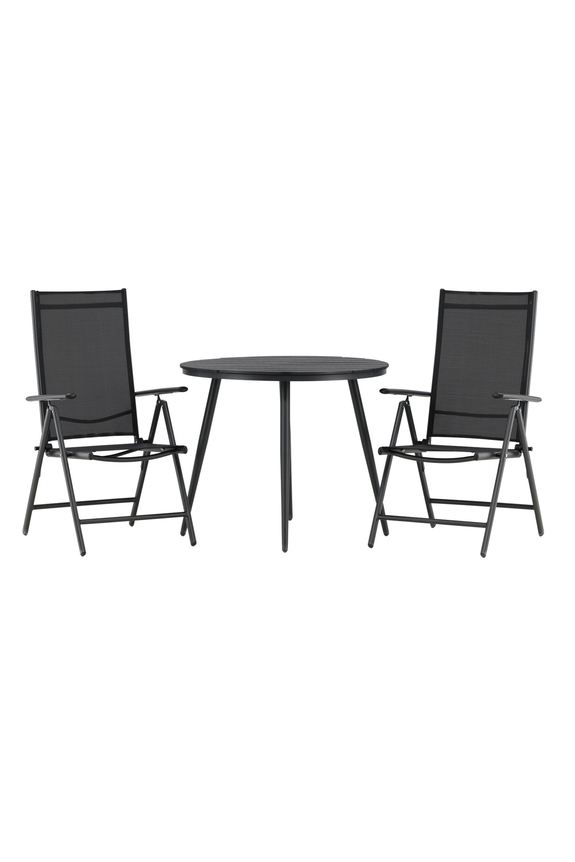Break Outdoor-Tischset ⌀90cm/2St. in Schwarz präsentiert im Onlineshop von KAQTU Design AG. Gartentischset ist von Venture Home
